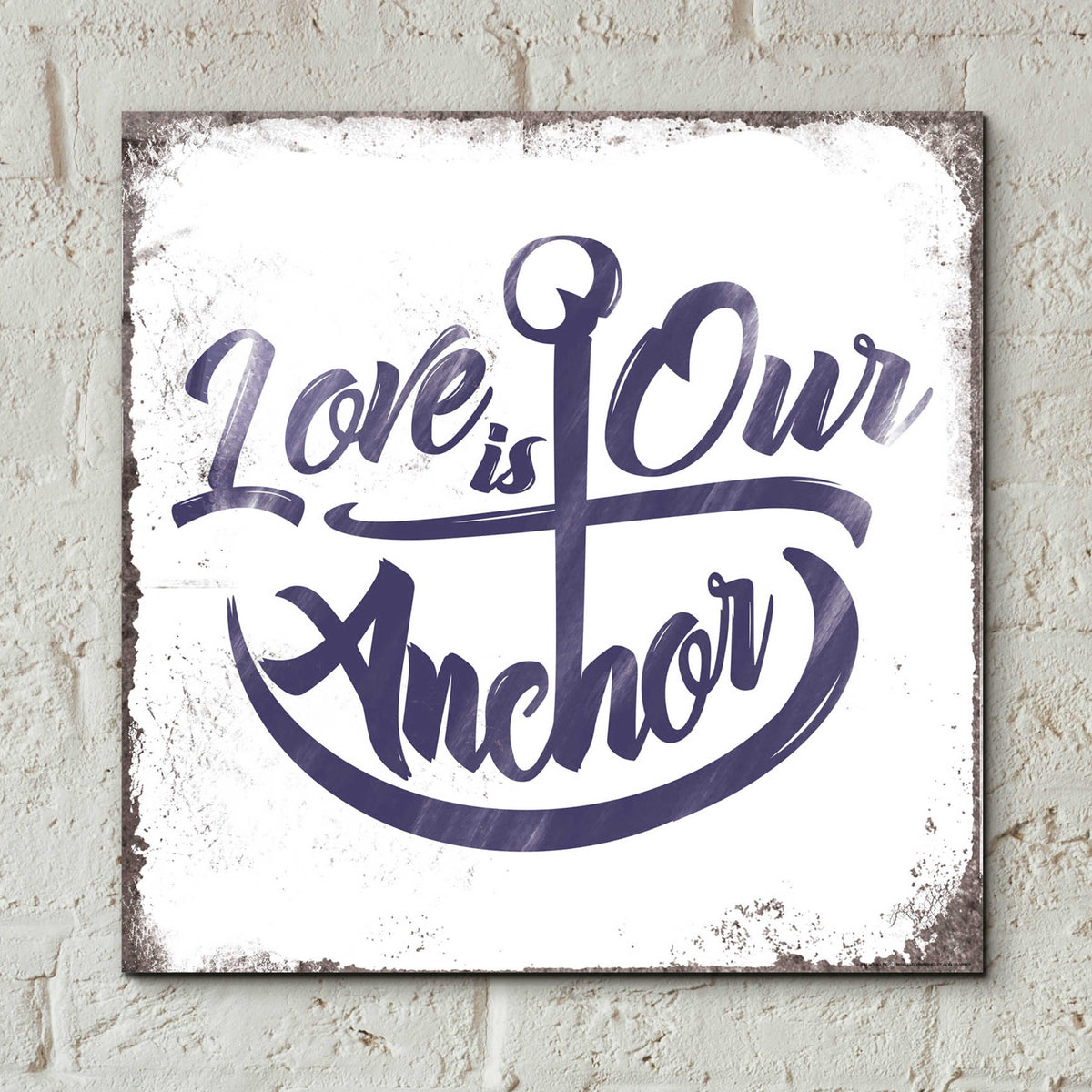 Epic Art 'Love Anchor' by JJ Brando, Acrylic Glass Wall Art,12x12