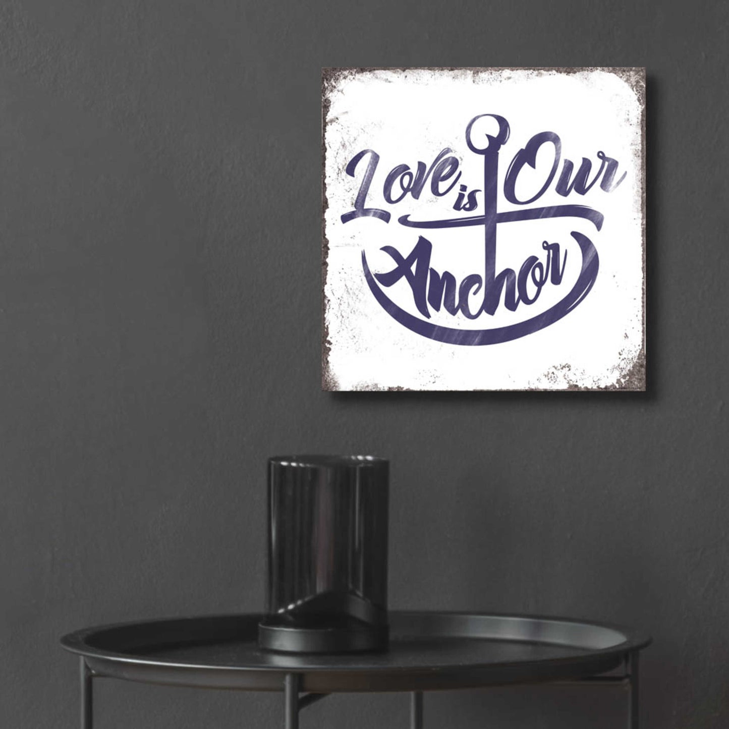 Epic Art 'Love Anchor' by JJ Brando, Acrylic Glass Wall Art,12x12