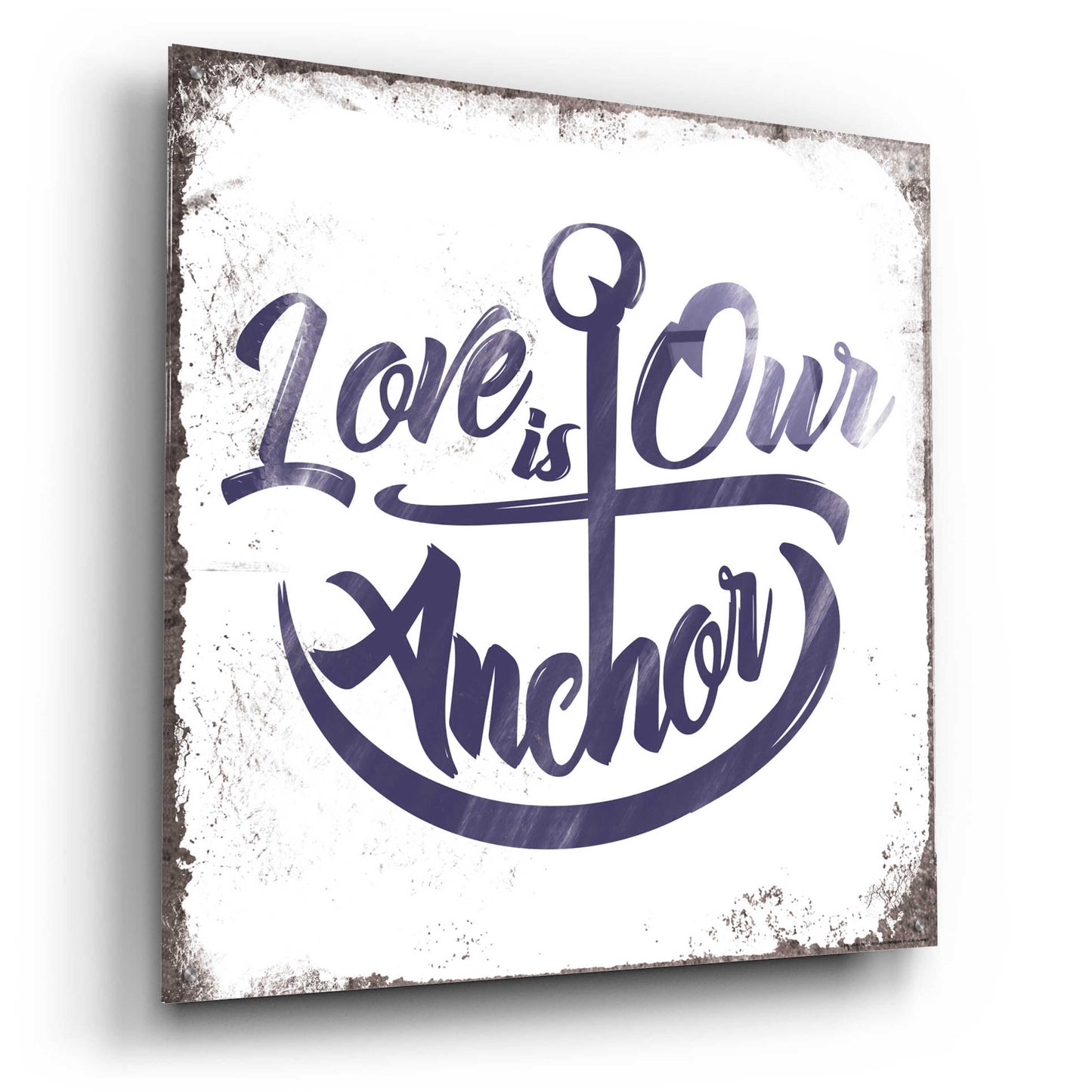 Epic Art 'Love Anchor' by JJ Brando, Acrylic Glass Wall Art,36x36