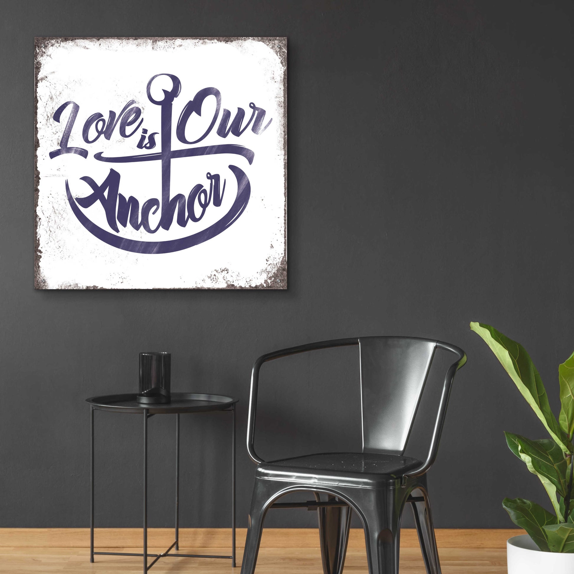 Epic Art 'Love Anchor' by JJ Brando, Acrylic Glass Wall Art,36x36