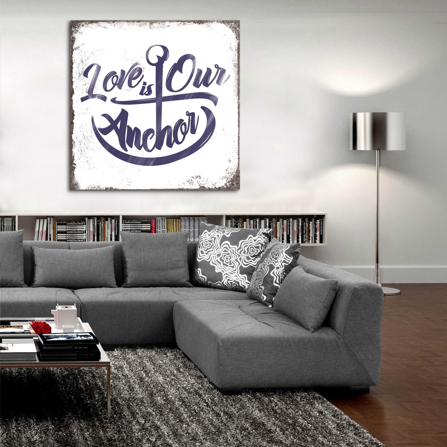 Epic Art 'Love Anchor' by JJ Brando, Acrylic Glass Wall Art,36x36