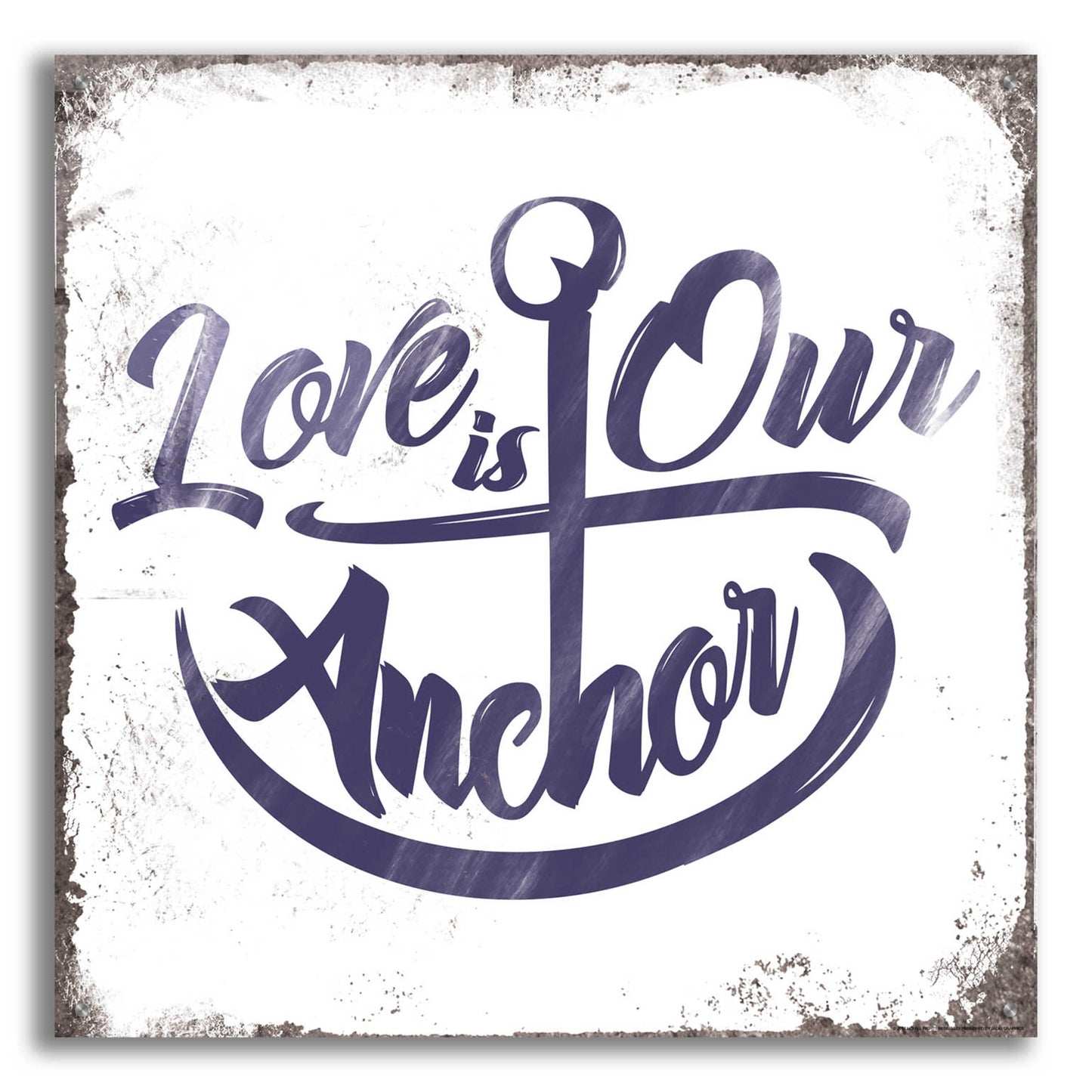 Epic Art 'Love Anchor' by JJ Brando, Acrylic Glass Wall Art,36x36