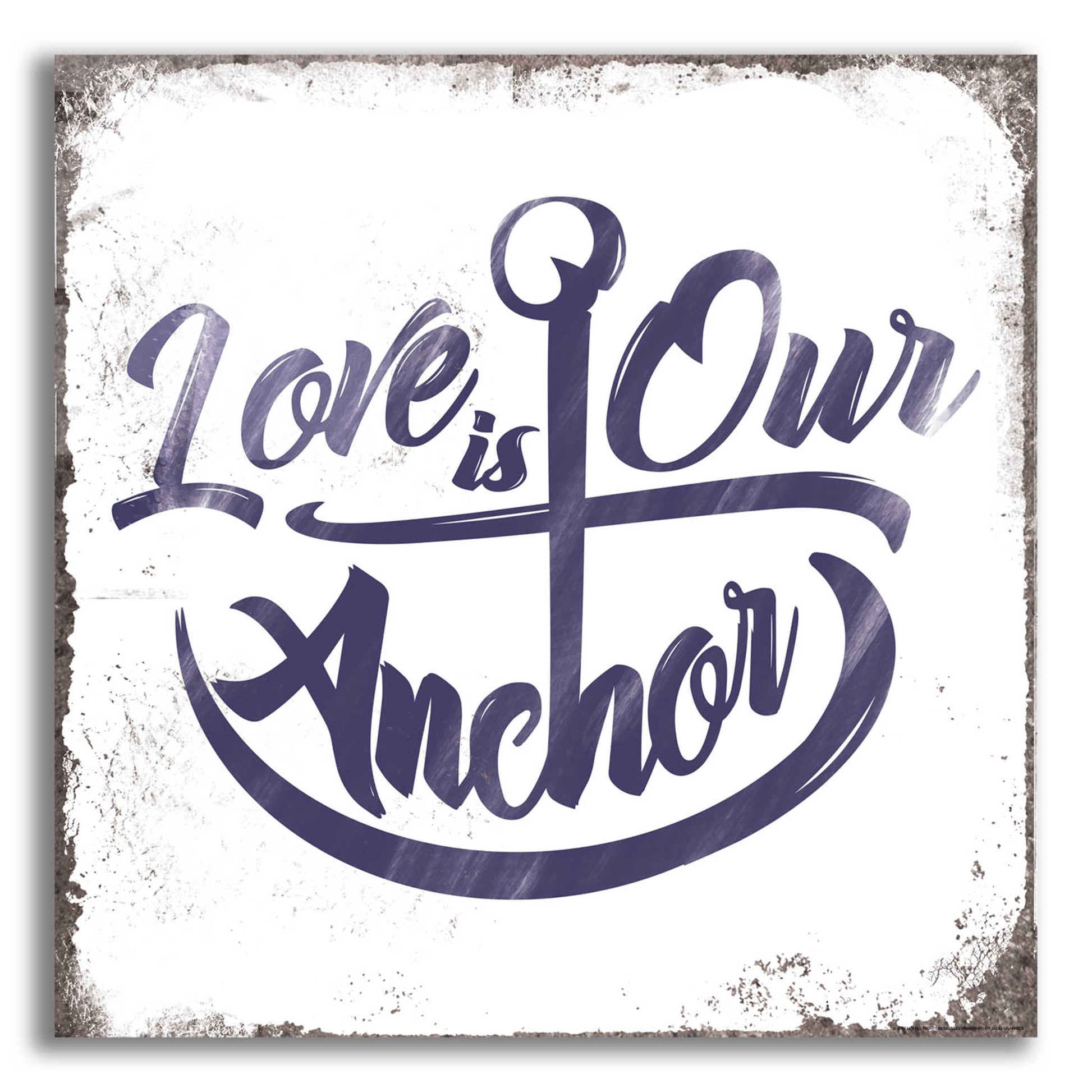 Epic Art 'Love Anchor' by JJ Brando, Acrylic Glass Wall Art