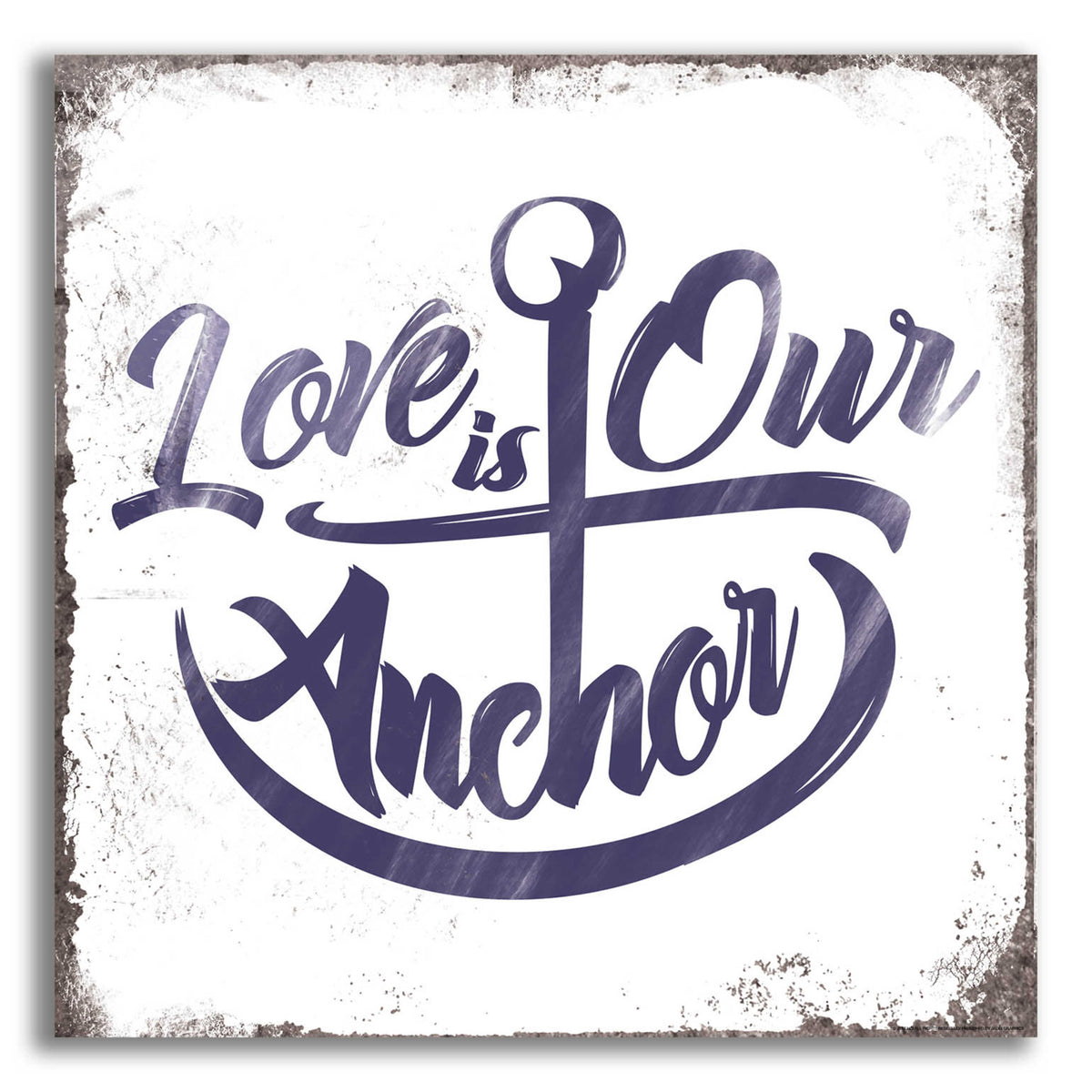 Epic Art 'Love Anchor' by JJ Brando, Acrylic Glass Wall Art