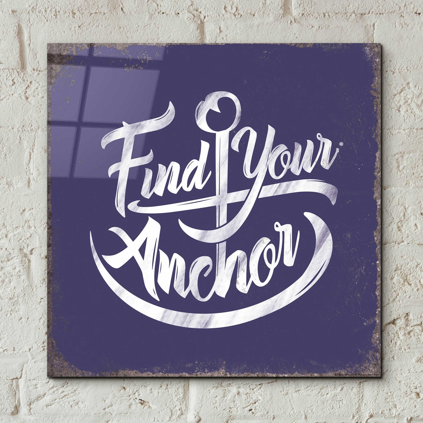 Epic Art 'Find Anchor' by JJ Brando, Acrylic Glass Wall Art,12x12