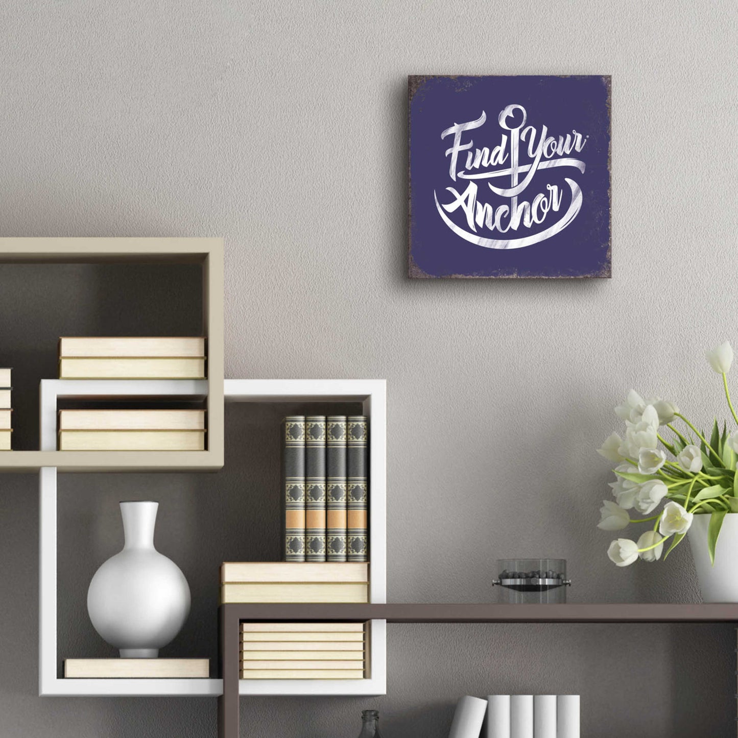 Epic Art 'Find Anchor' by JJ Brando, Acrylic Glass Wall Art,12x12
