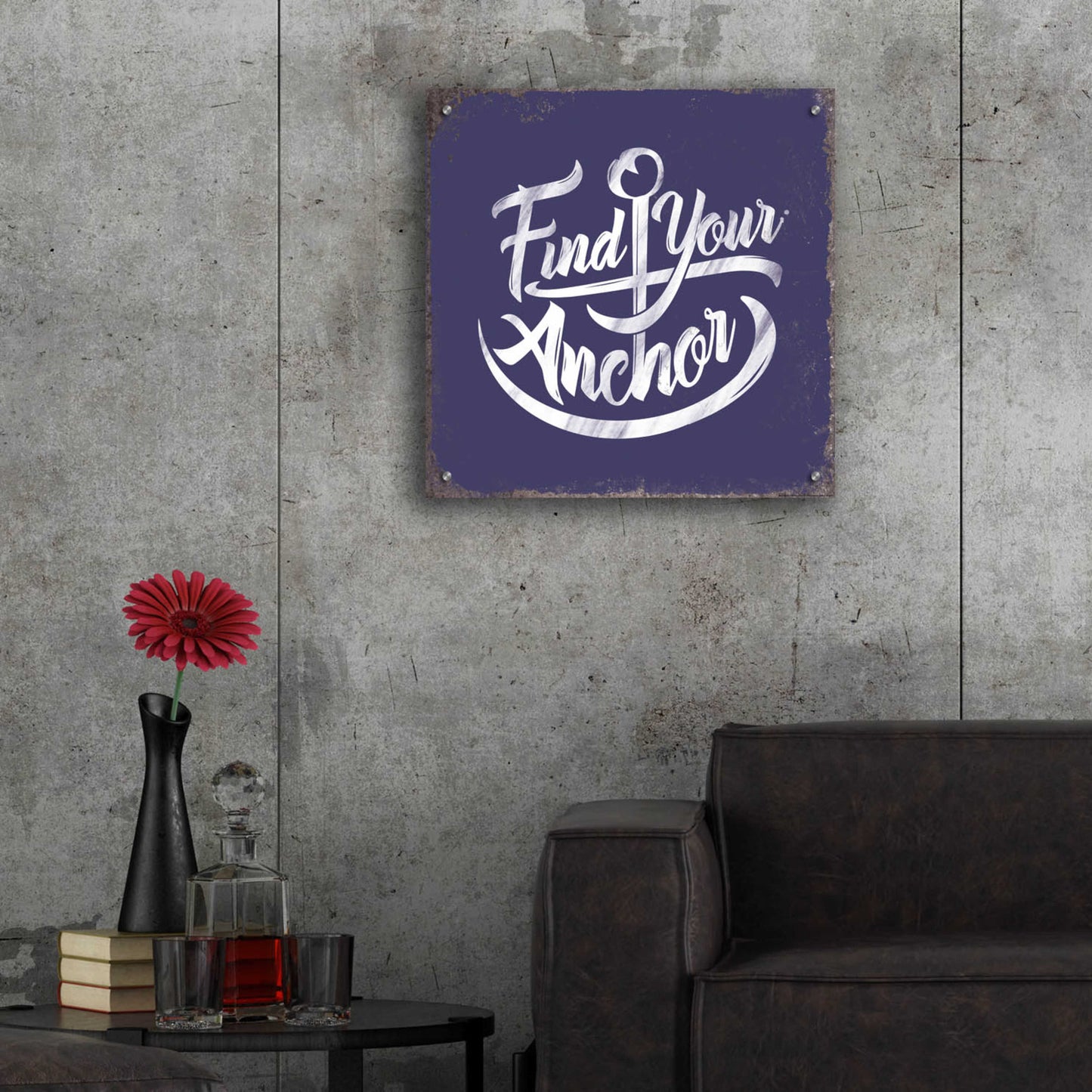 Epic Art 'Find Anchor' by JJ Brando, Acrylic Glass Wall Art,24x24