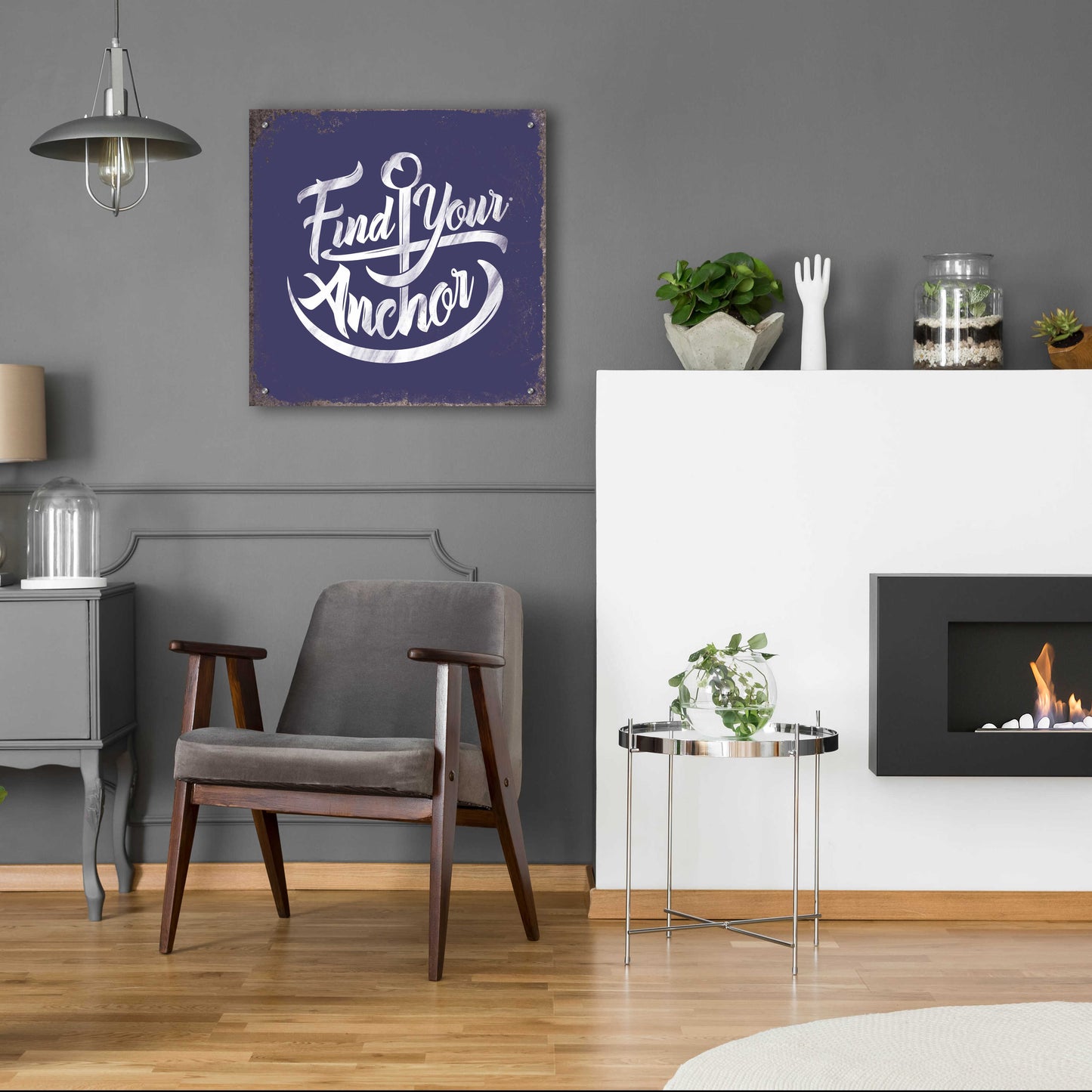 Epic Art 'Find Anchor' by JJ Brando, Acrylic Glass Wall Art,24x24
