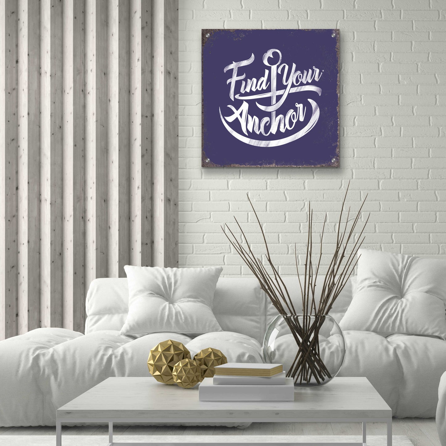 Epic Art 'Find Anchor' by JJ Brando, Acrylic Glass Wall Art,24x24