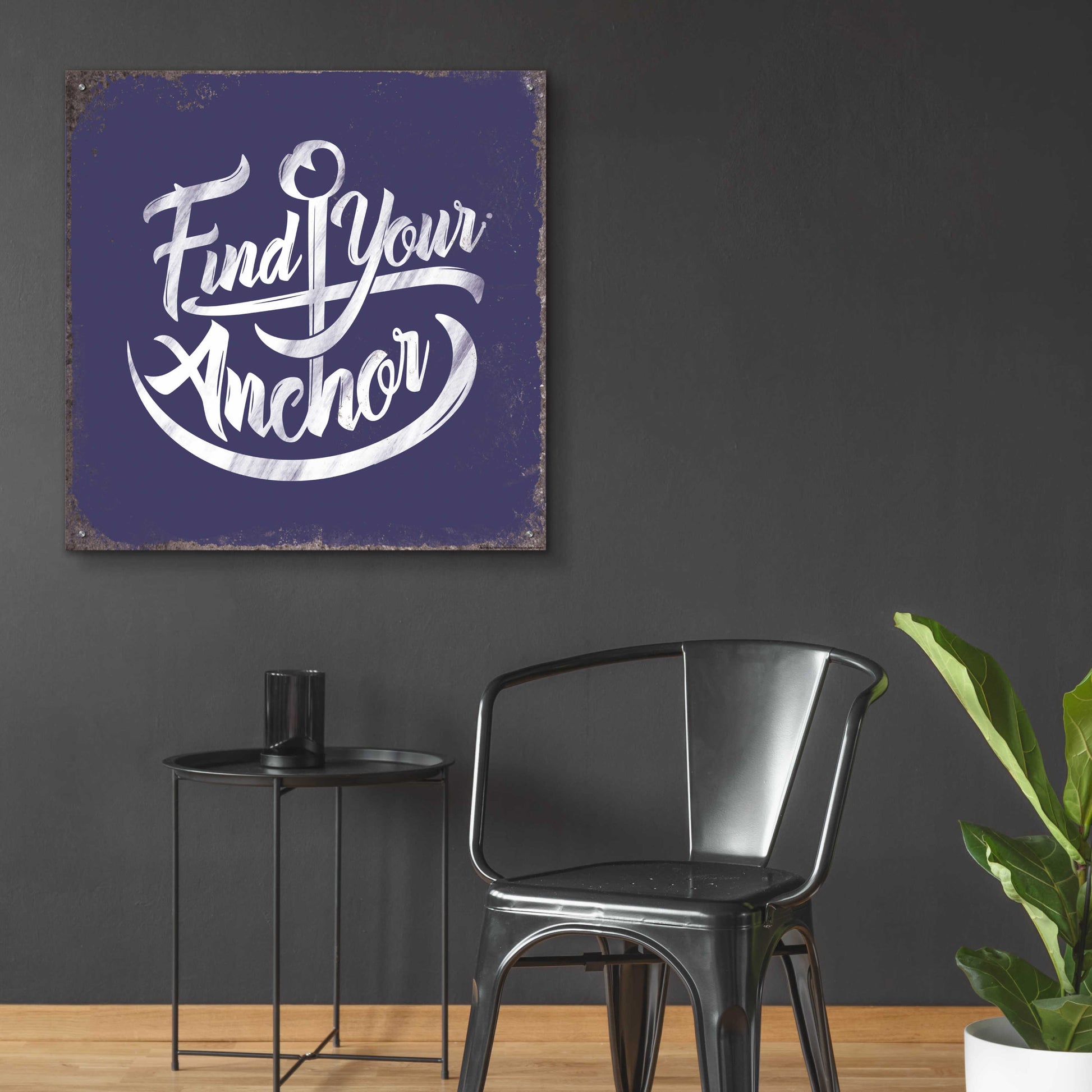 Epic Art 'Find Anchor' by JJ Brando, Acrylic Glass Wall Art,36x36