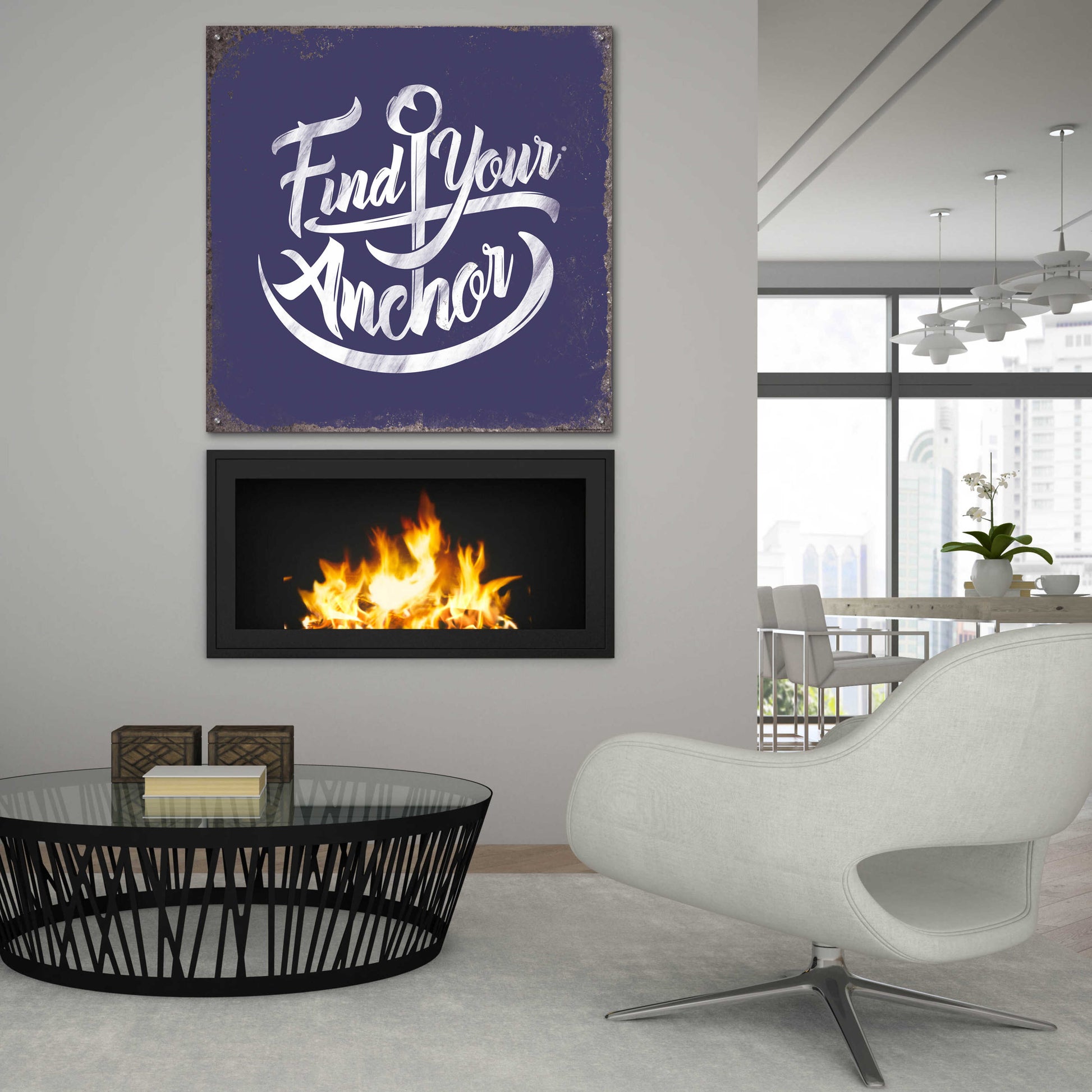Epic Art 'Find Anchor' by JJ Brando, Acrylic Glass Wall Art,36x36