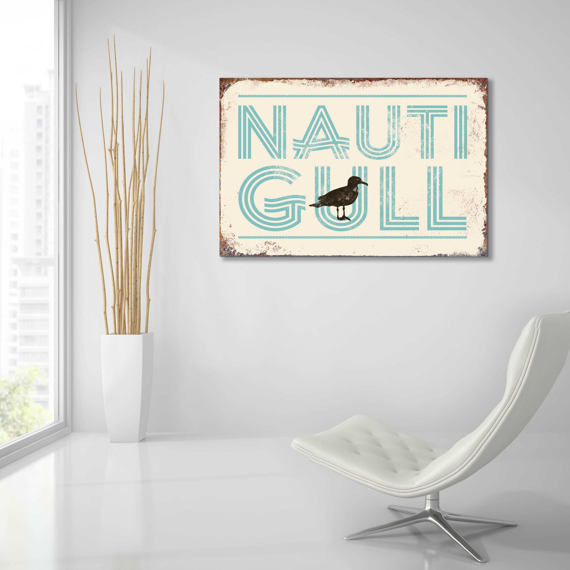 Epic Art 'Nautigull' by JJ Brando, Acrylic Glass Wall Art,36x24