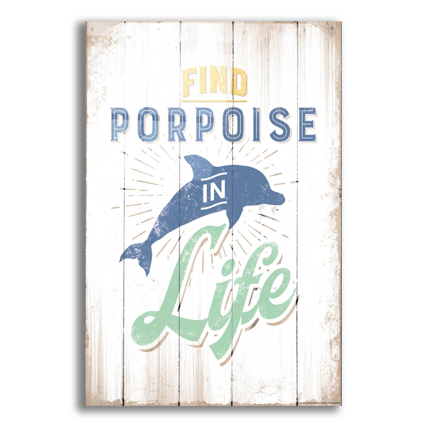 Epic Art 'Find Porpoise' by JJ Brando, Acrylic Glass Wall Art