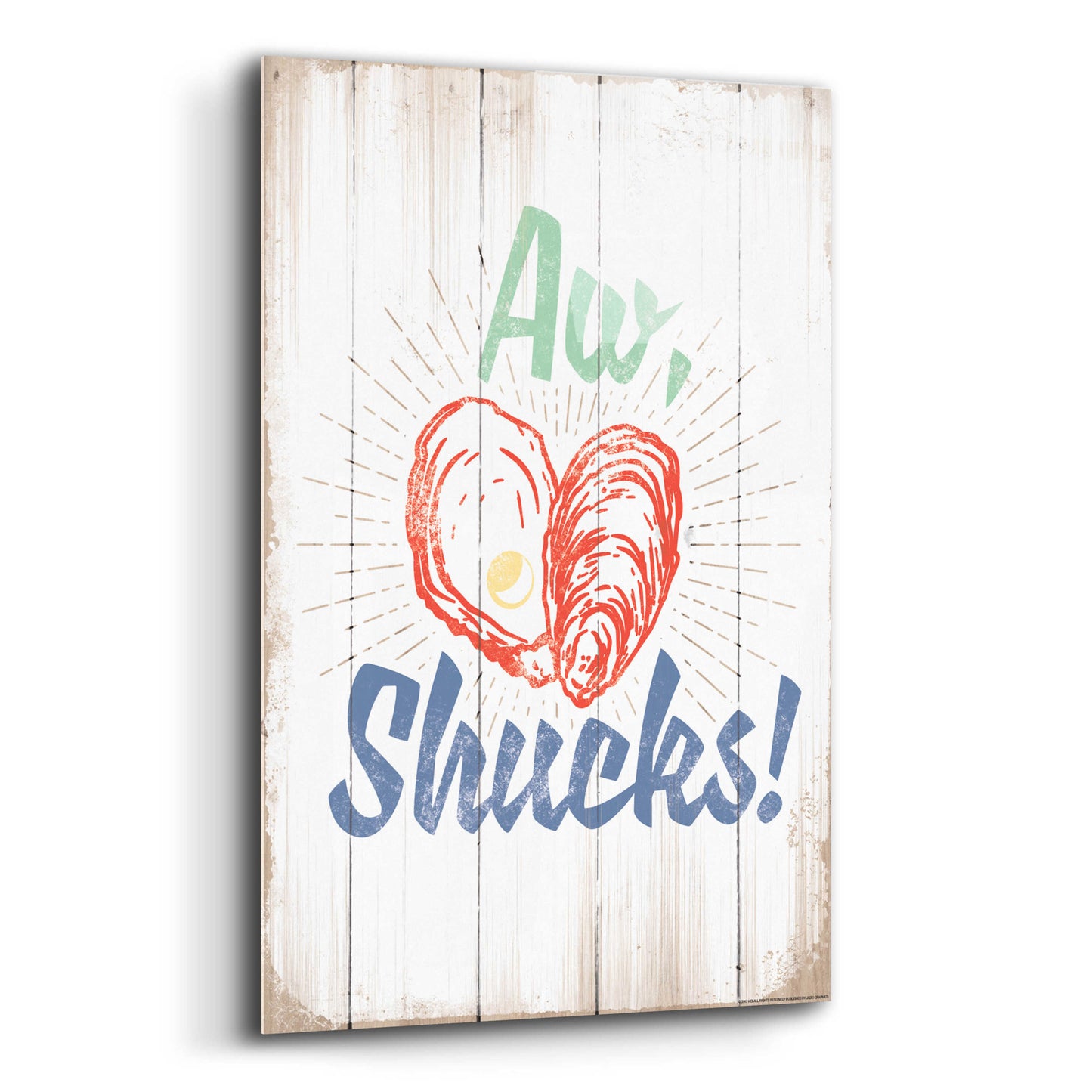 Epic Art 'Aw Shucks' by JJ Brando, Acrylic Glass Wall Art,12x16