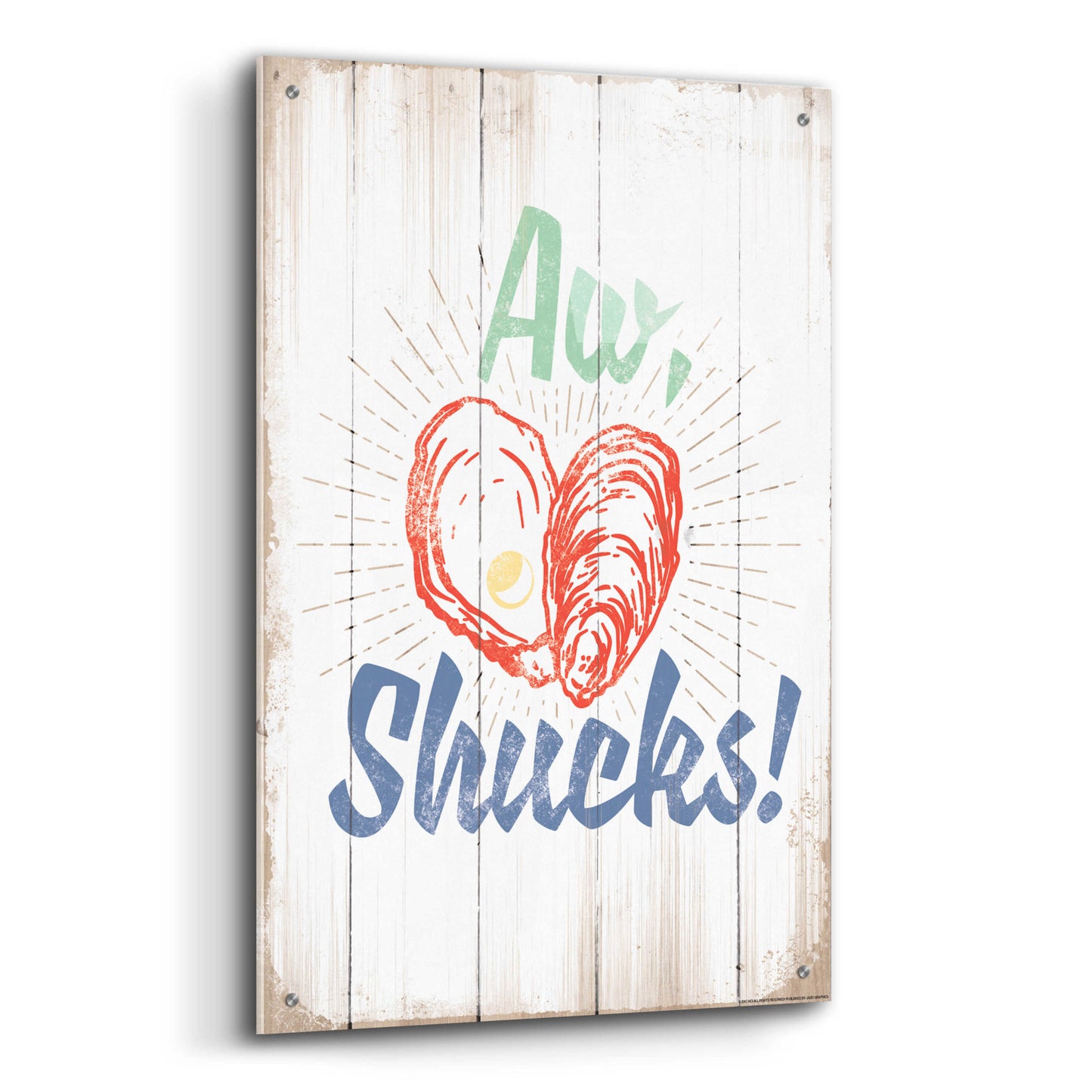 Epic Art 'Aw Shucks' by JJ Brando, Acrylic Glass Wall Art,24x36