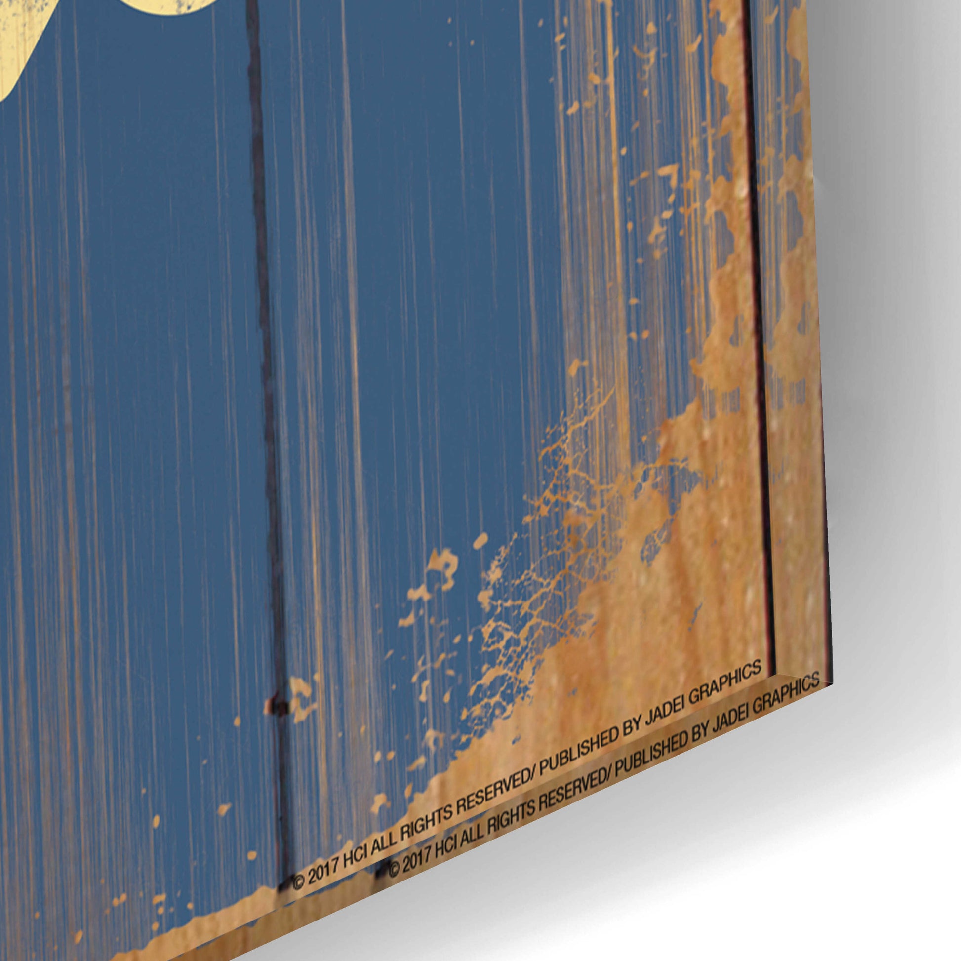 Epic Art 'Aw Shucks In Blue' by JJ Brando, Acrylic Glass Wall Art,12x16