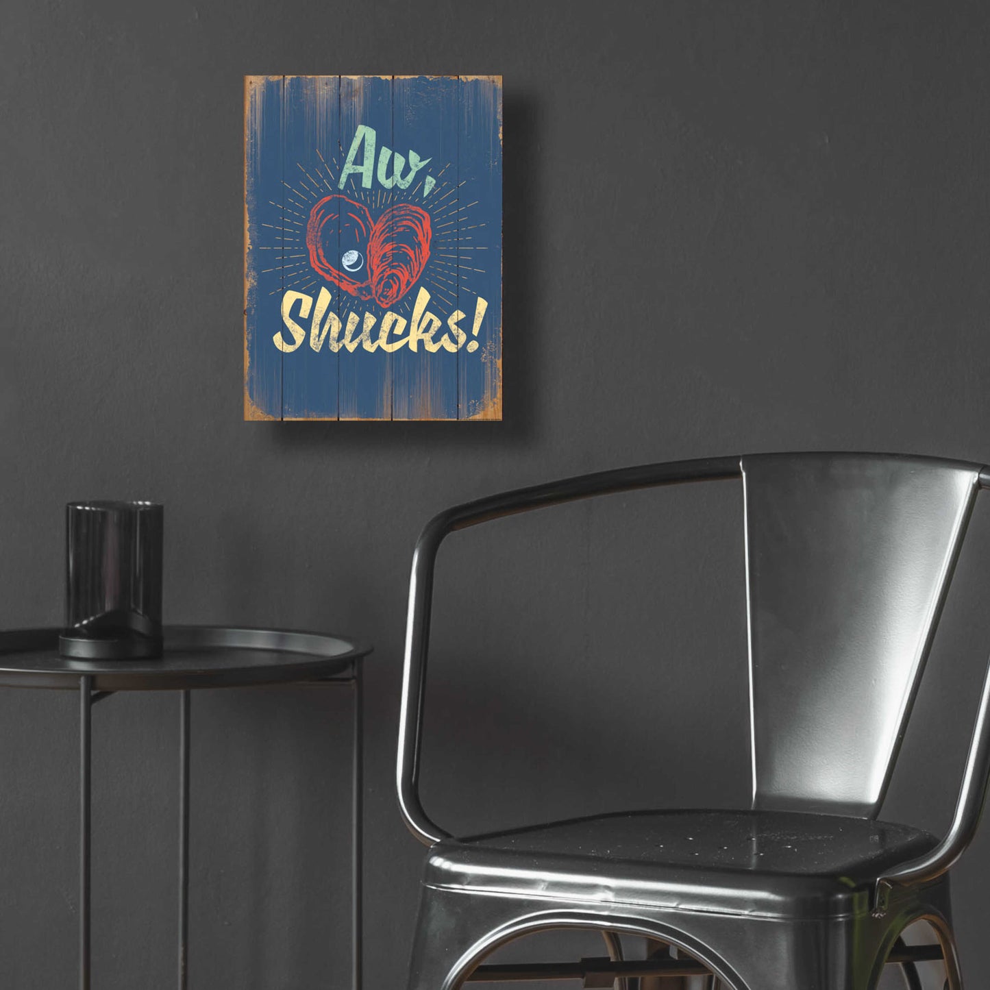 Epic Art 'Aw Shucks In Blue' by JJ Brando, Acrylic Glass Wall Art,12x16