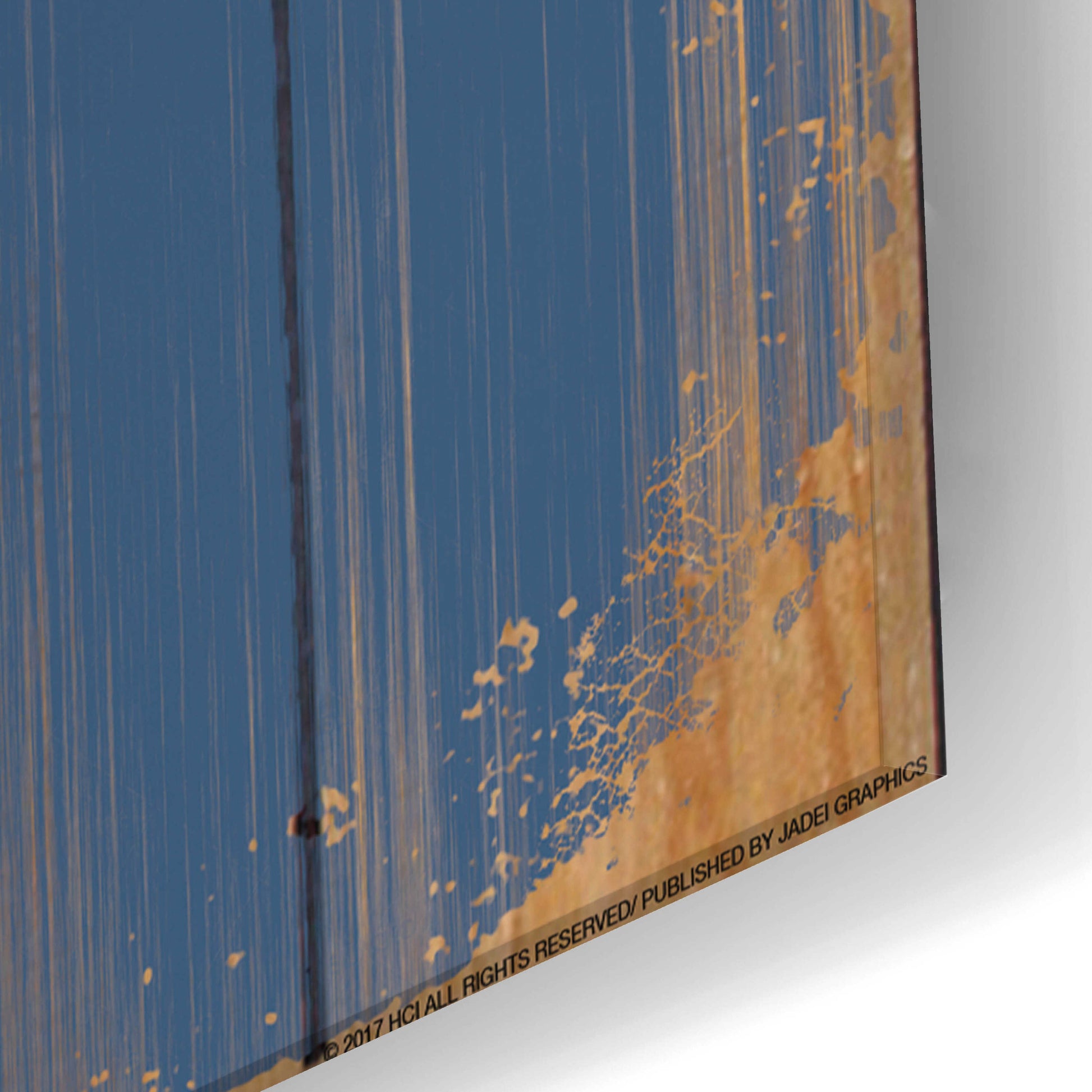 Epic Art 'Aw Shucks In Blue' by JJ Brando, Acrylic Glass Wall Art,16x24