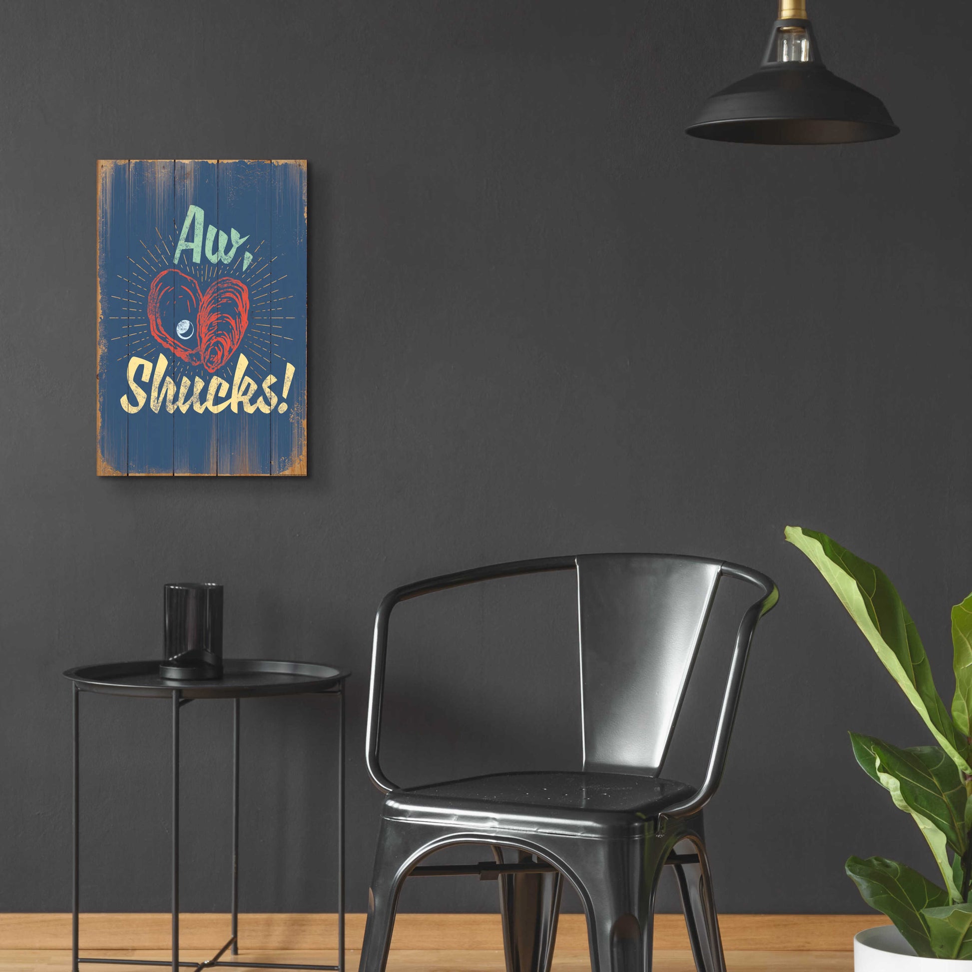 Epic Art 'Aw Shucks In Blue' by JJ Brando, Acrylic Glass Wall Art,16x24
