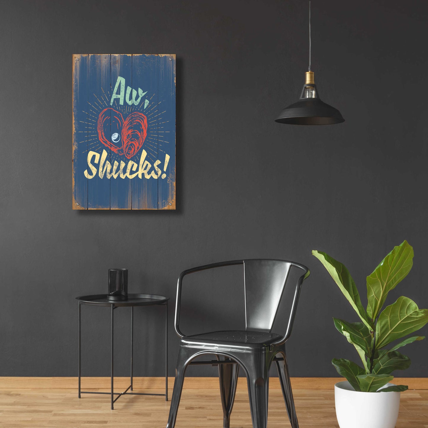 Epic Art 'Aw Shucks In Blue' by JJ Brando, Acrylic Glass Wall Art,24x36