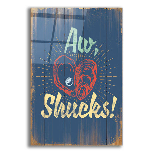 Epic Art 'Aw Shucks In Blue' by JJ Brando, Acrylic Glass Wall Art