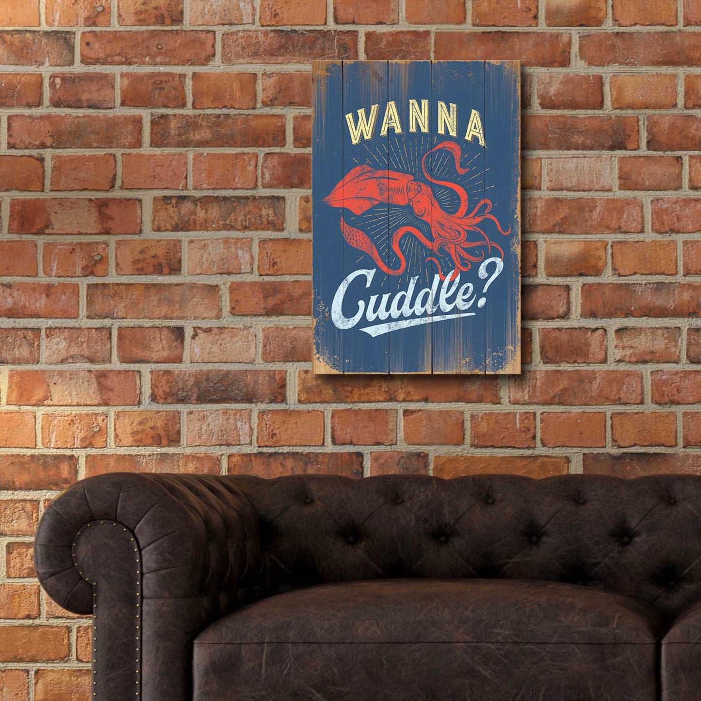 Epic Art 'Wanna Cuddle In Blue' by JJ Brando, Acrylic Glass Wall Art,16x24