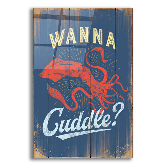 Epic Art 'Wanna Cuddle In Blue' by JJ Brando, Acrylic Glass Wall Art