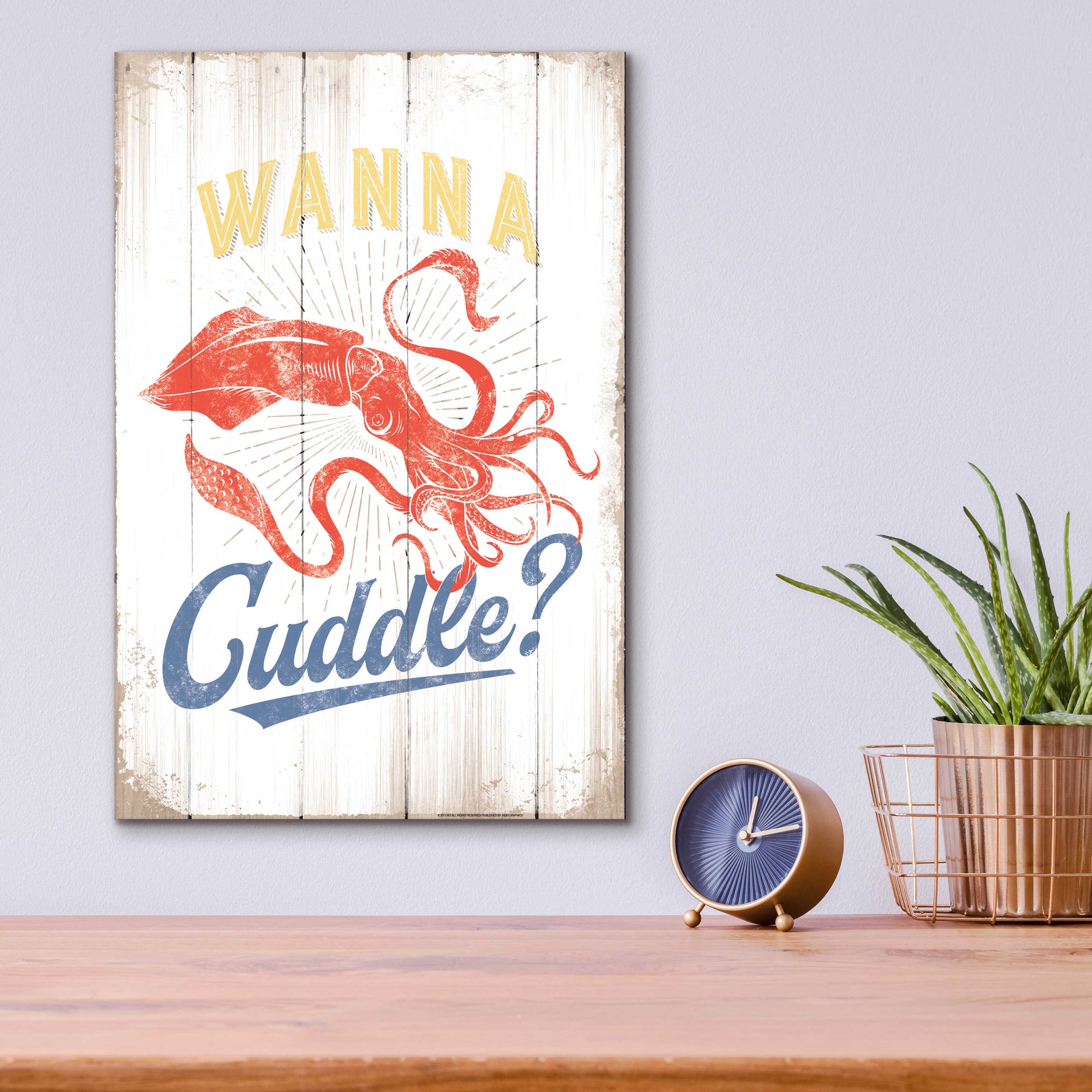 Epic Art 'Wanna Cuddle' by JJ Brando, Acrylic Glass Wall Art,12x16