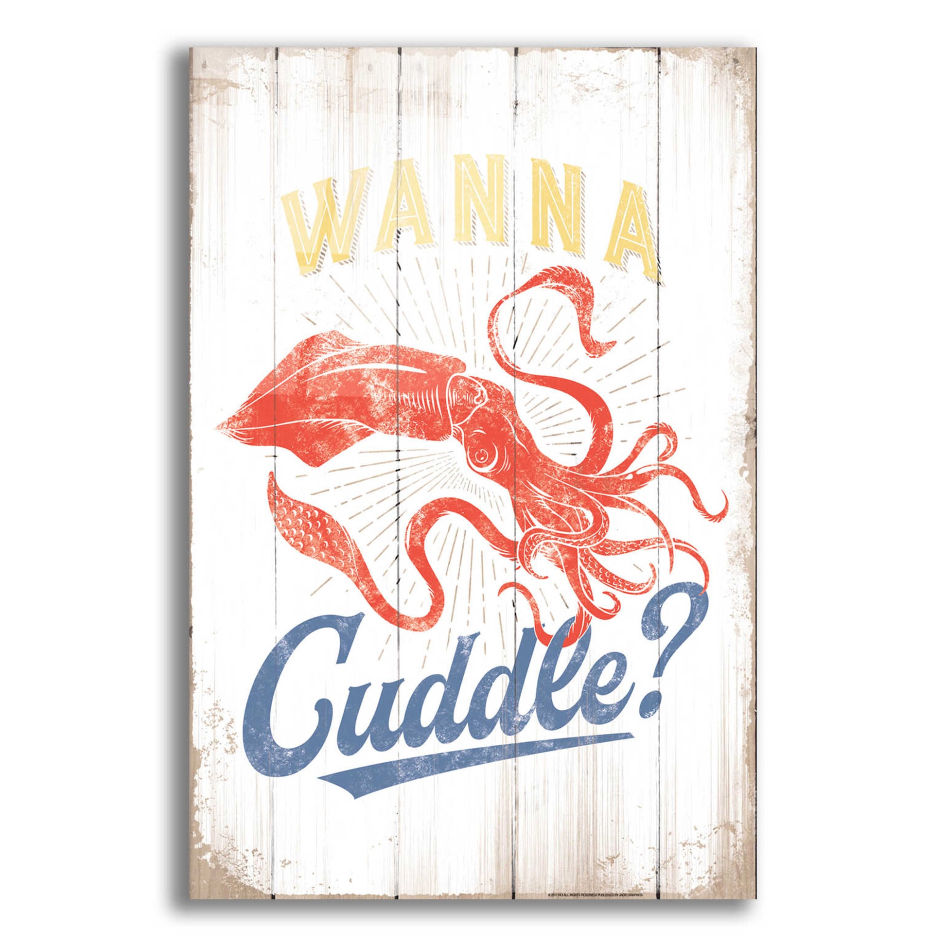 Epic Art 'Wanna Cuddle' by JJ Brando, Acrylic Glass Wall Art,12x16