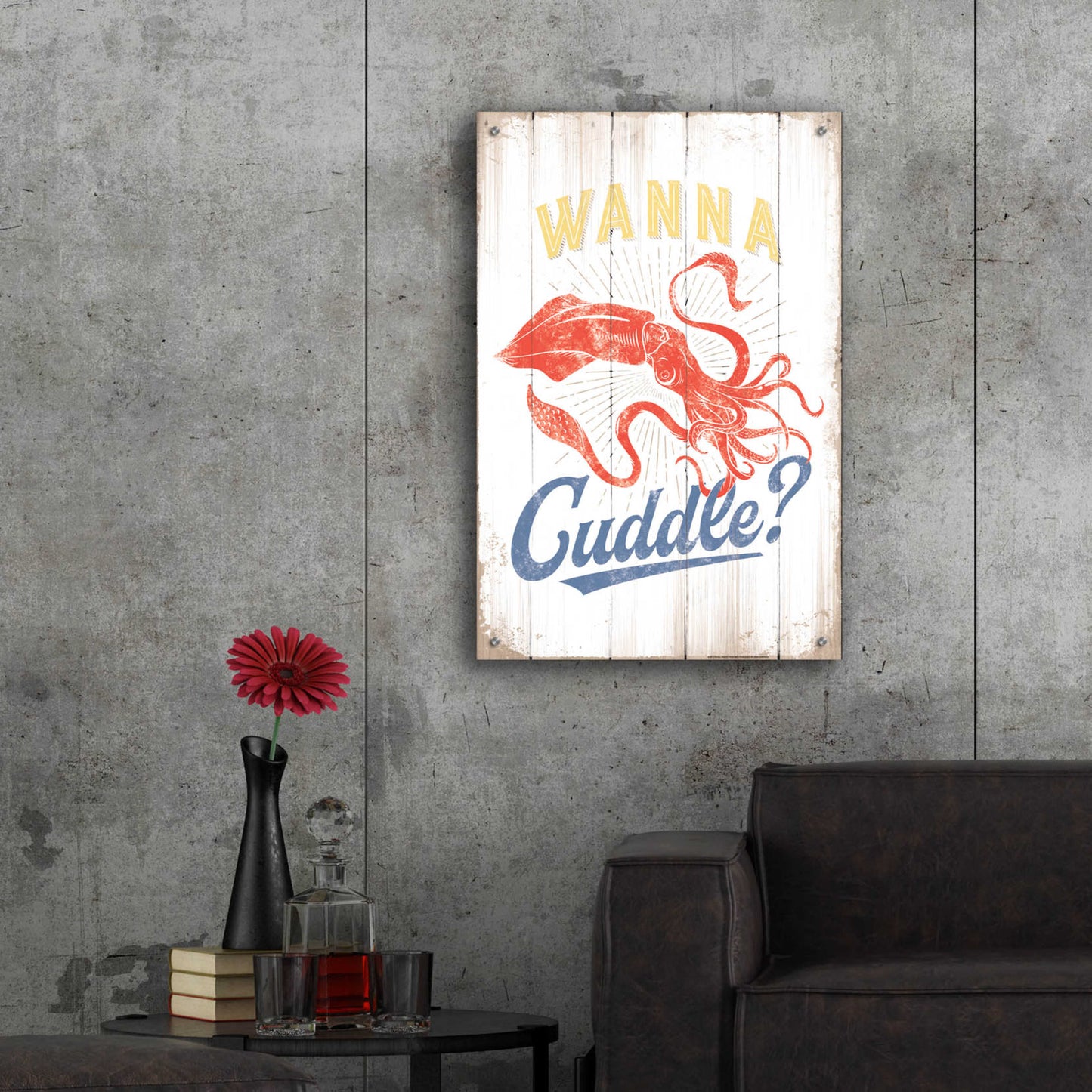 Epic Art 'Wanna Cuddle' by JJ Brando, Acrylic Glass Wall Art,24x36