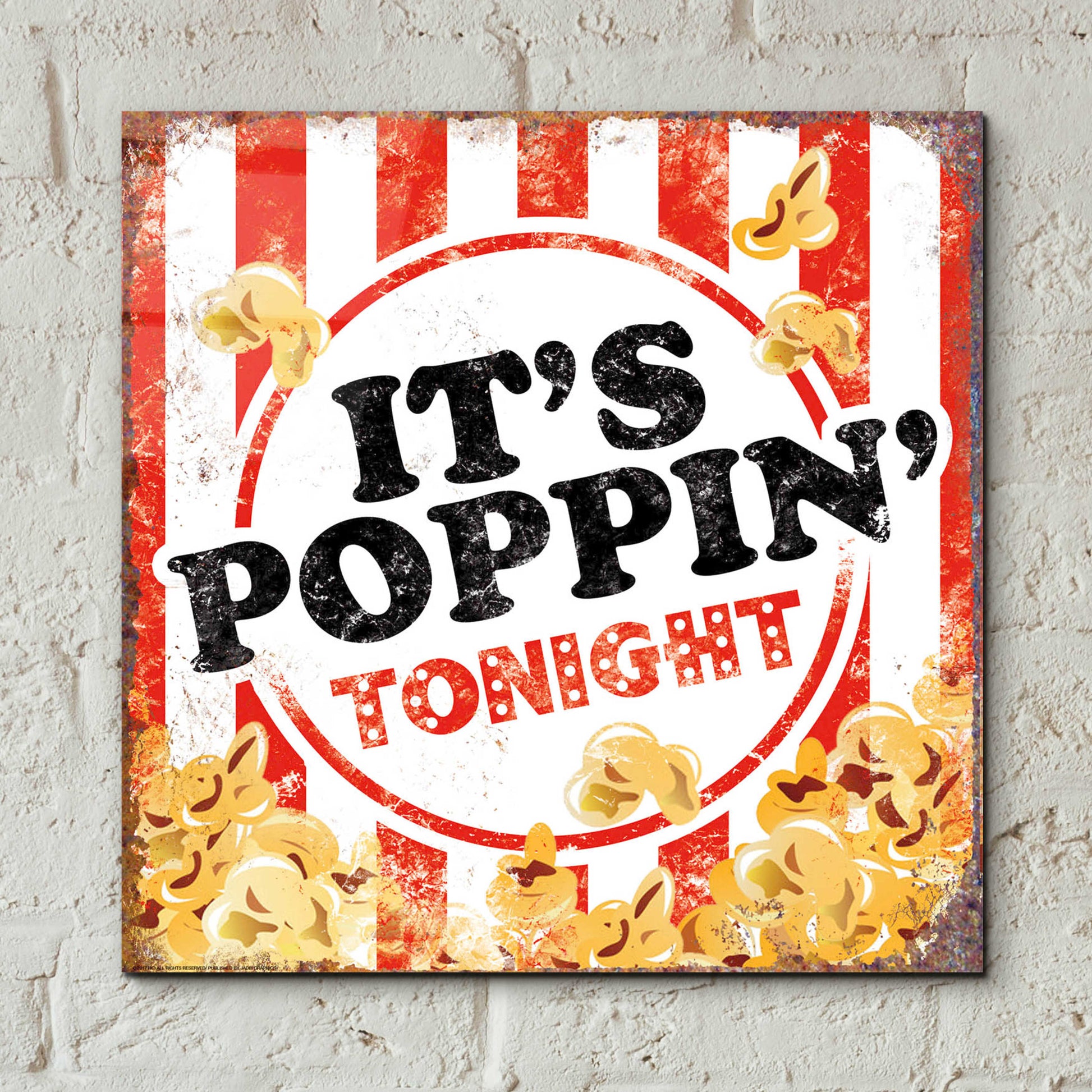 Epic Art 'It's Poppin' by JJ Brando, Acrylic Glass Wall Art,12x12