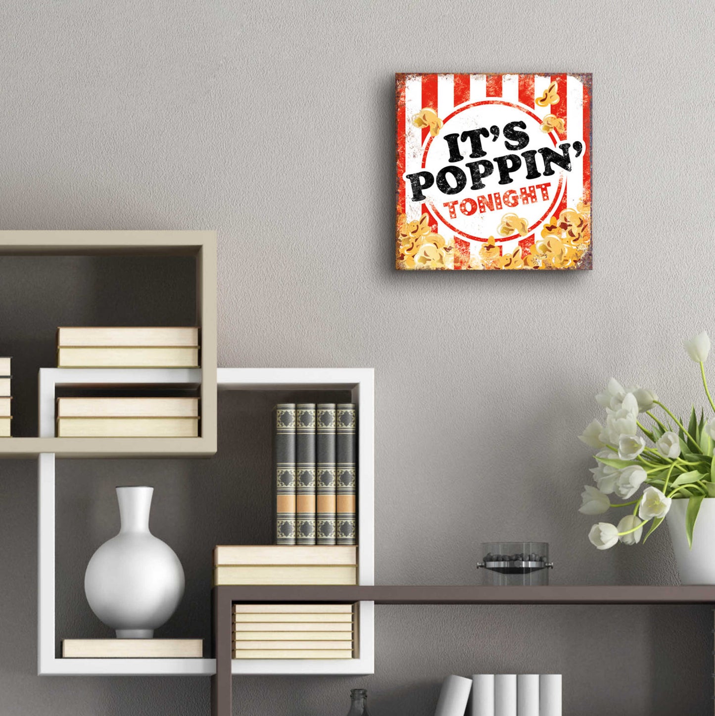 Epic Art 'It's Poppin' by JJ Brando, Acrylic Glass Wall Art,12x12