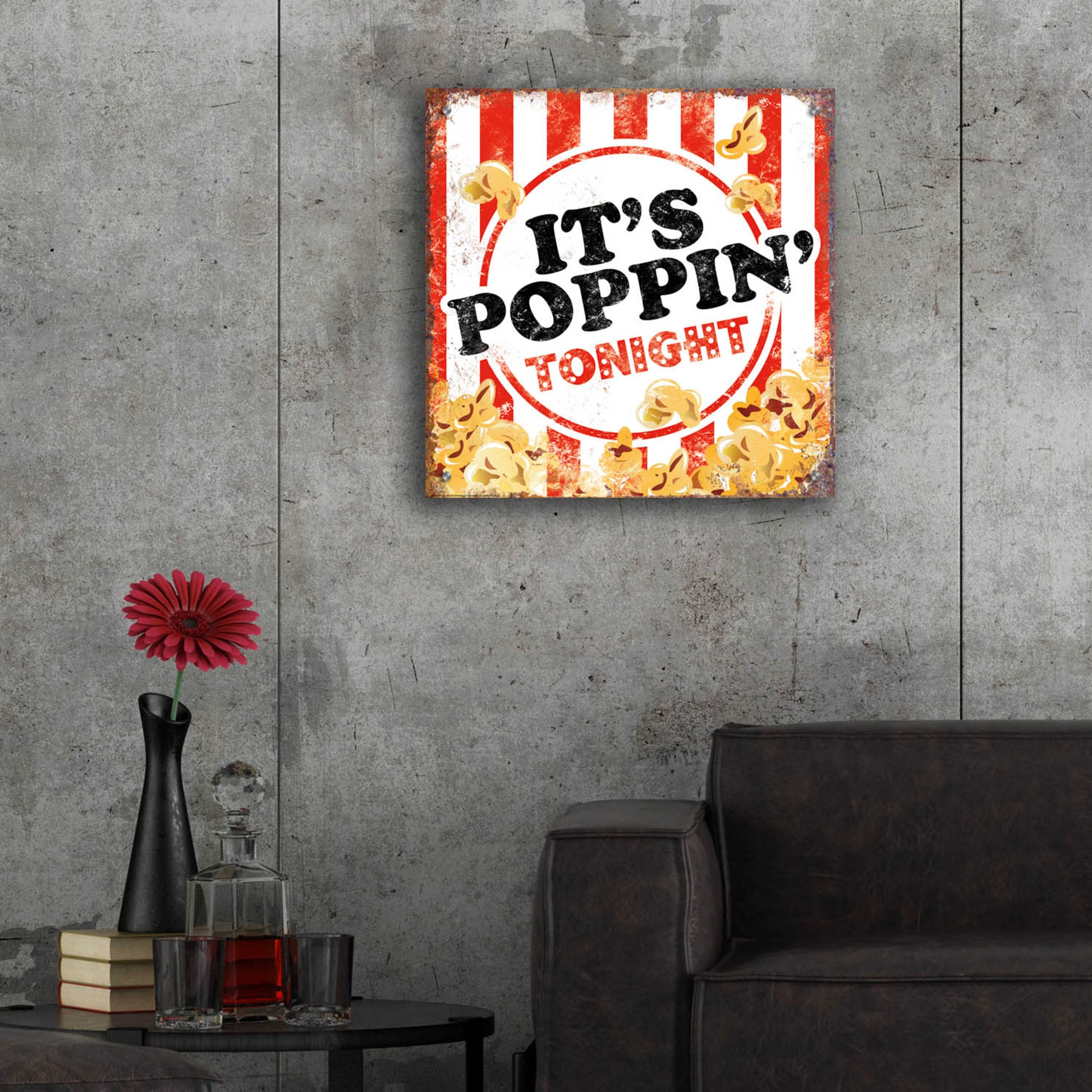 Epic Art 'It's Poppin' by JJ Brando, Acrylic Glass Wall Art,24x24