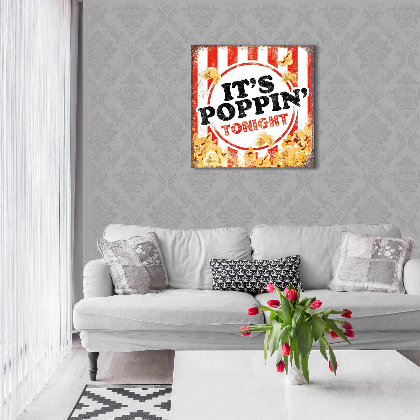 Epic Art 'It's Poppin' by JJ Brando, Acrylic Glass Wall Art,24x24