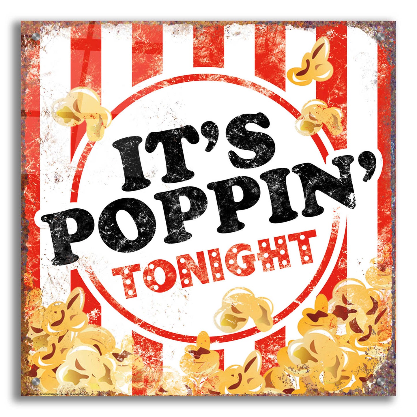 Epic Art 'It's Poppin' by JJ Brando, Acrylic Glass Wall Art,24x24
