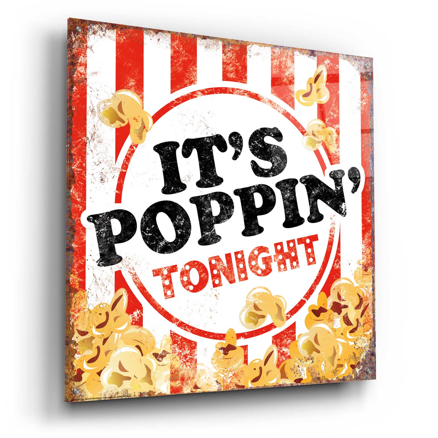 Epic Art 'It's Poppin' by JJ Brando, Acrylic Glass Wall Art,36x36