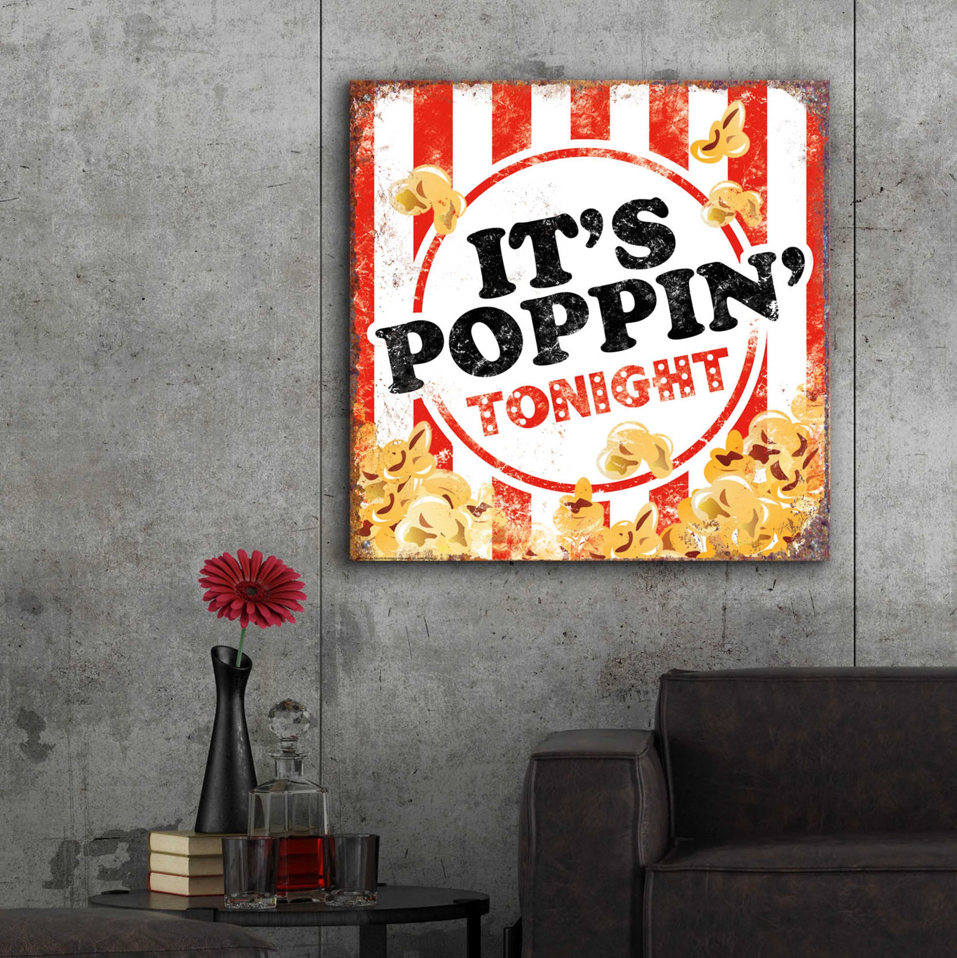 Epic Art 'It's Poppin' by JJ Brando, Acrylic Glass Wall Art,36x36