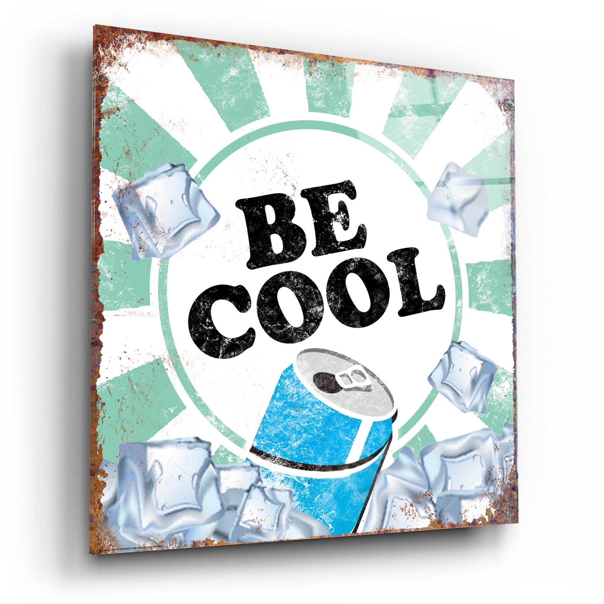 Epic Art 'Be Cool' by JJ Brando, Acrylic Glass Wall Art,12x12