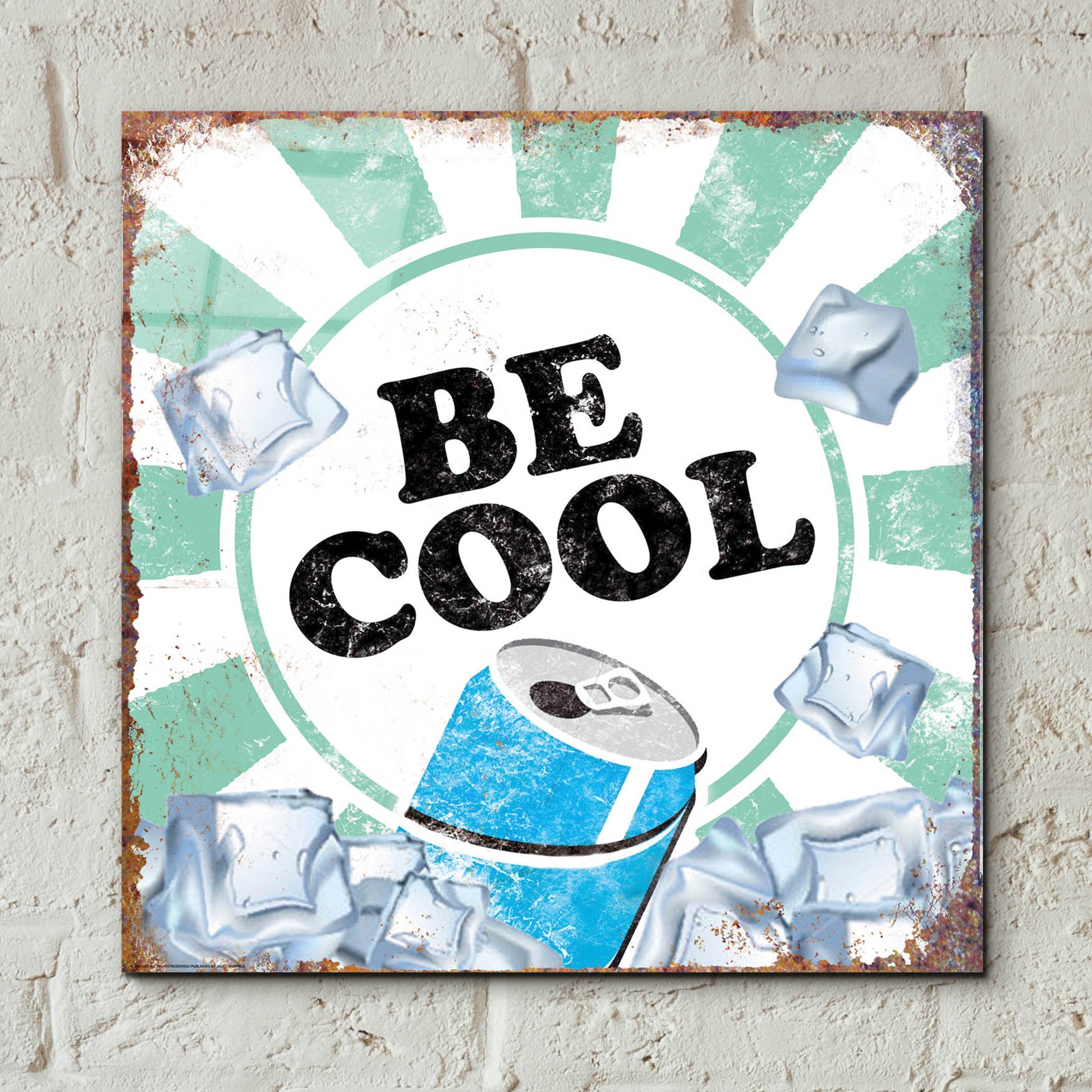 Epic Art 'Be Cool' by JJ Brando, Acrylic Glass Wall Art,12x12