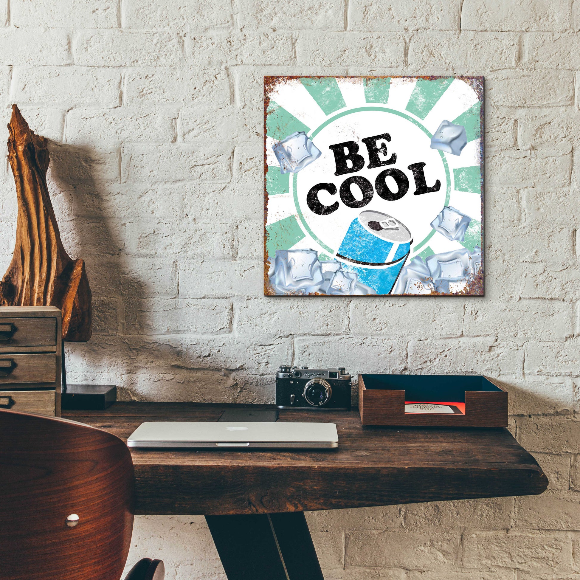 Epic Art 'Be Cool' by JJ Brando, Acrylic Glass Wall Art,12x12