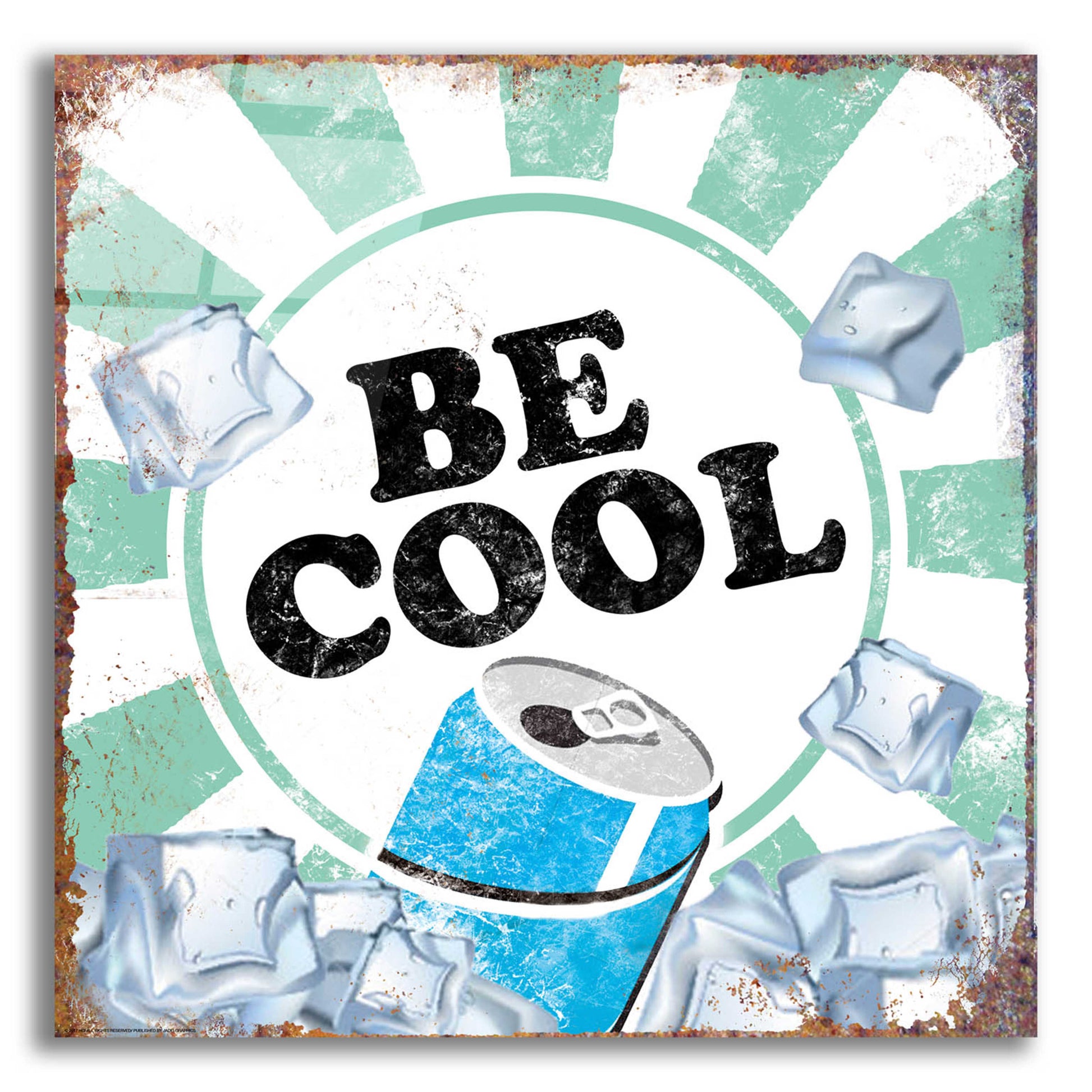 Epic Art 'Be Cool' by JJ Brando, Acrylic Glass Wall Art,12x12