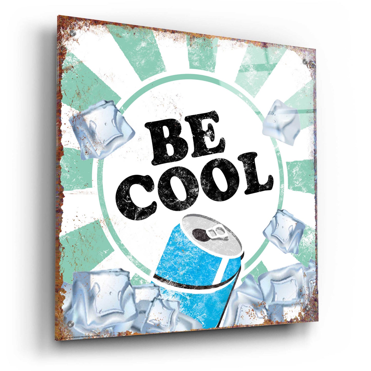 Epic Art 'Be Cool' by JJ Brando, Acrylic Glass Wall Art,24x24