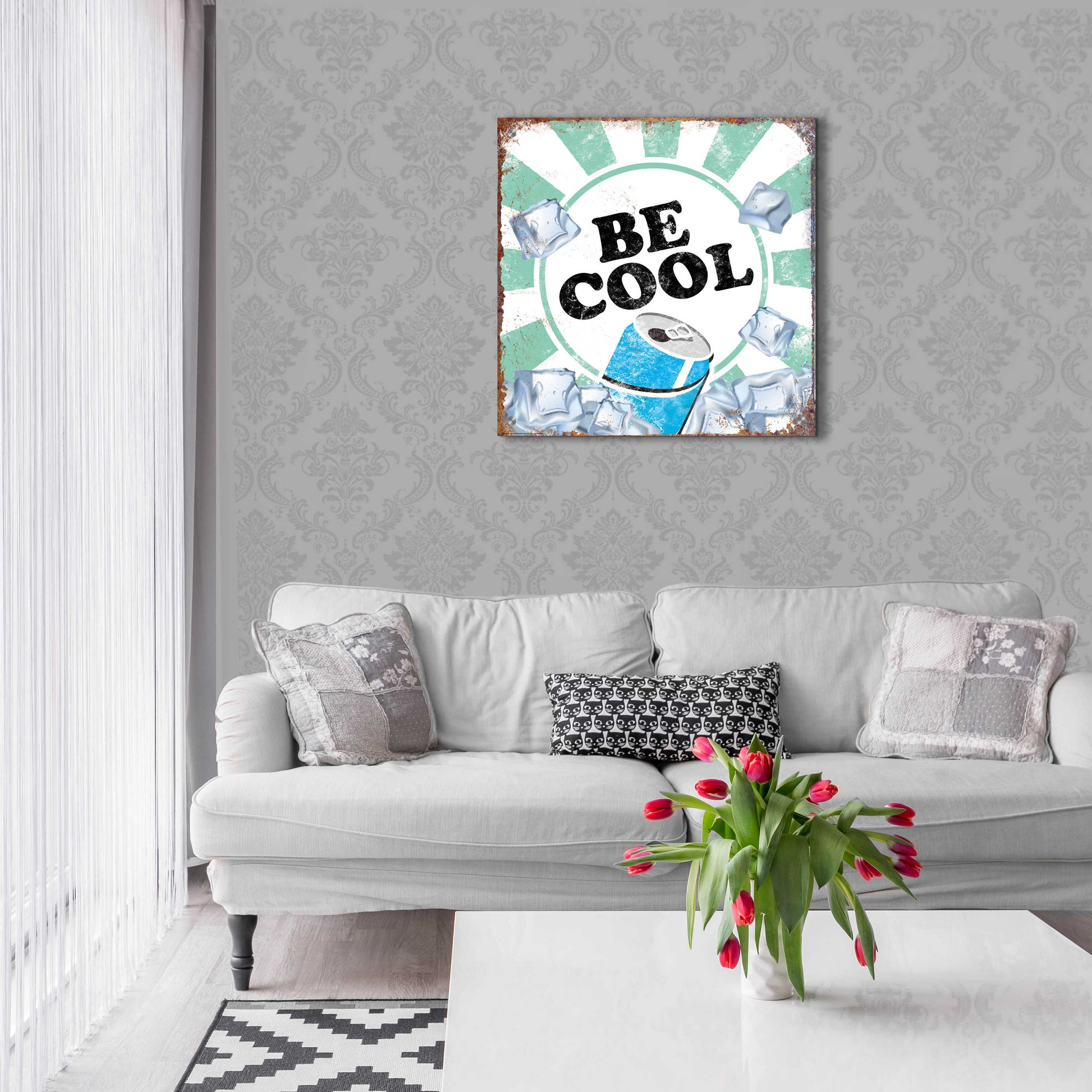 Epic Art 'Be Cool' by JJ Brando, Acrylic Glass Wall Art,24x24
