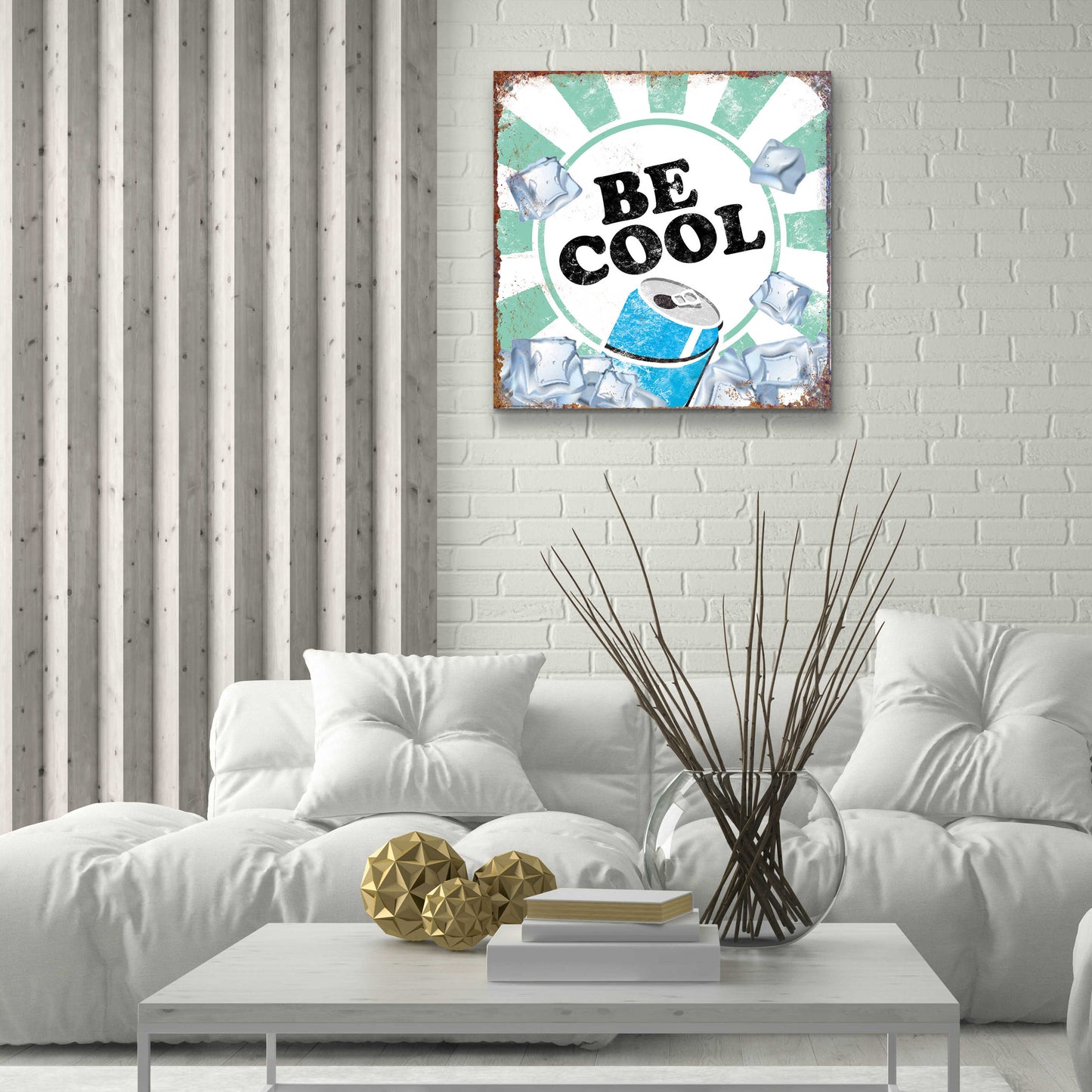 Epic Art 'Be Cool' by JJ Brando, Acrylic Glass Wall Art,24x24
