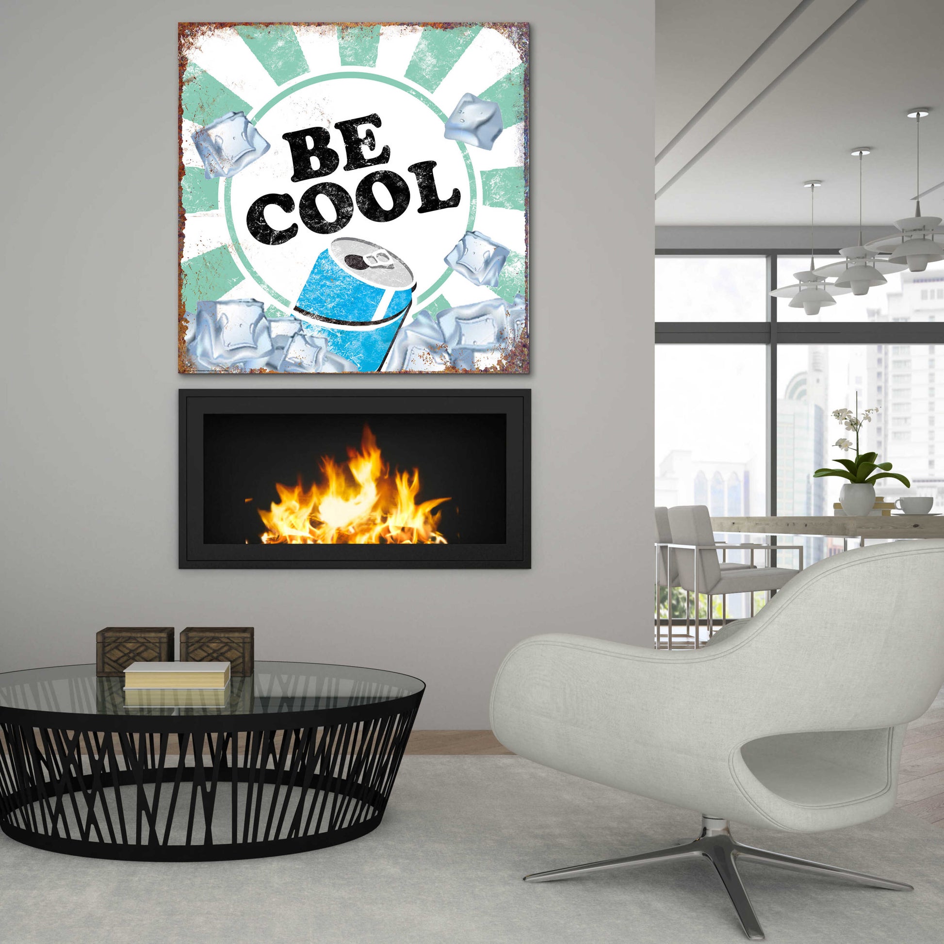 Epic Art 'Be Cool' by JJ Brando, Acrylic Glass Wall Art,36x36