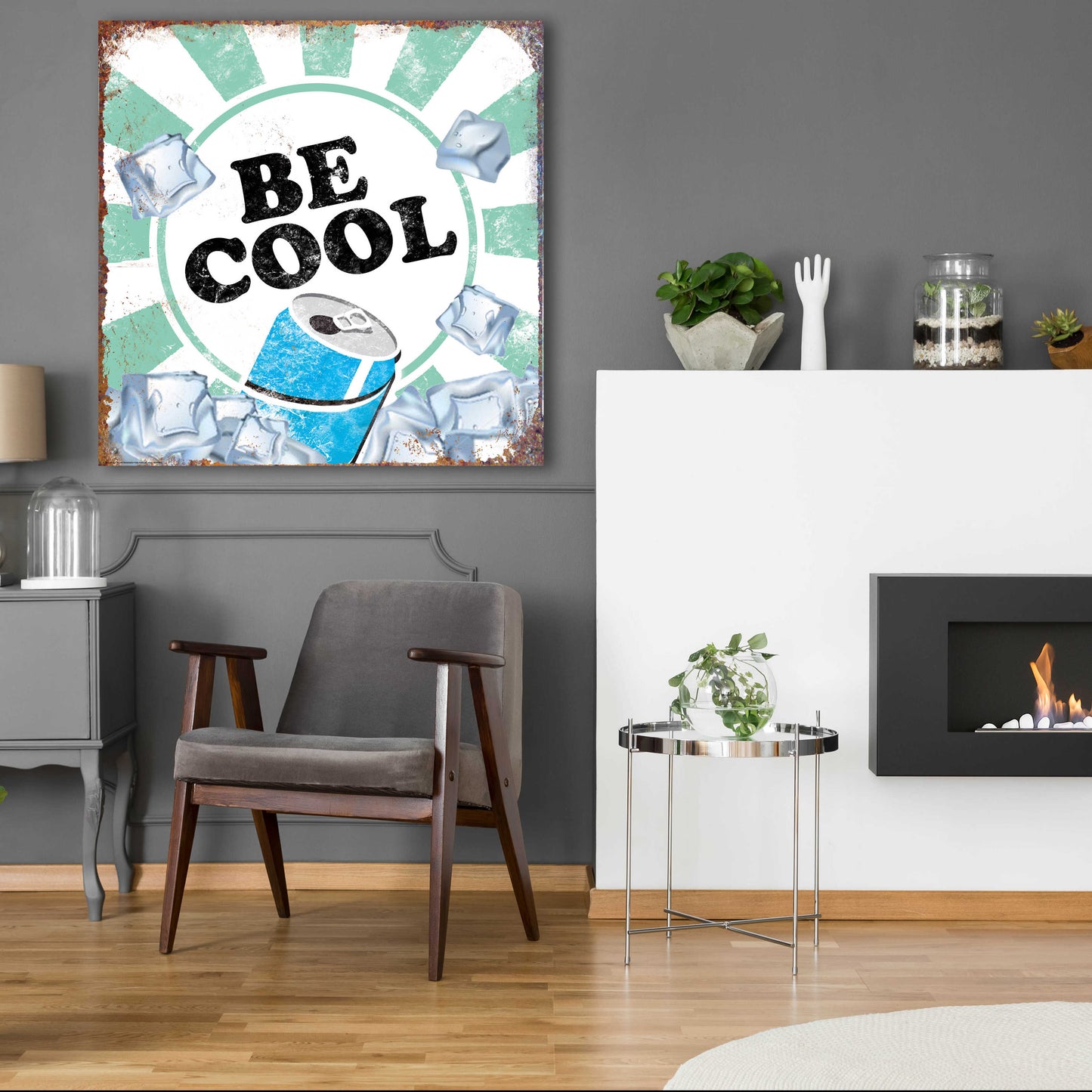 Epic Art 'Be Cool' by JJ Brando, Acrylic Glass Wall Art,36x36