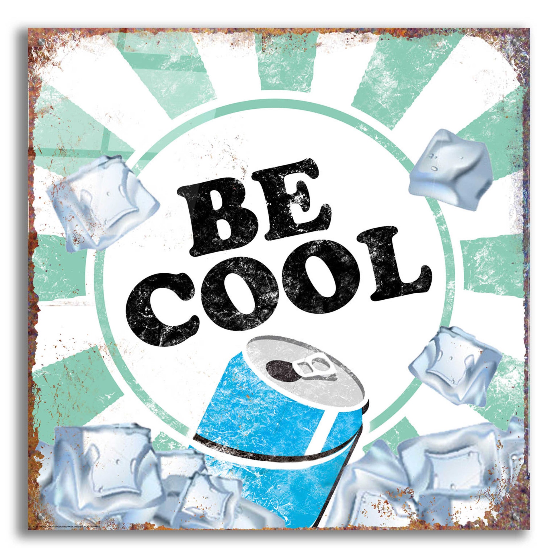 Epic Art 'Be Cool' by JJ Brando, Acrylic Glass Wall Art,36x36