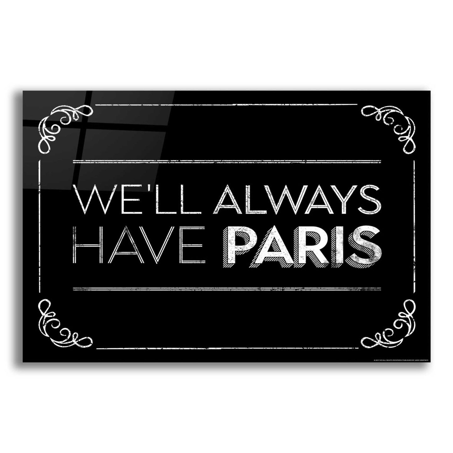 Epic Art 'Have Paris' by JJ Brando, Acrylic Glass Wall Art,16x12