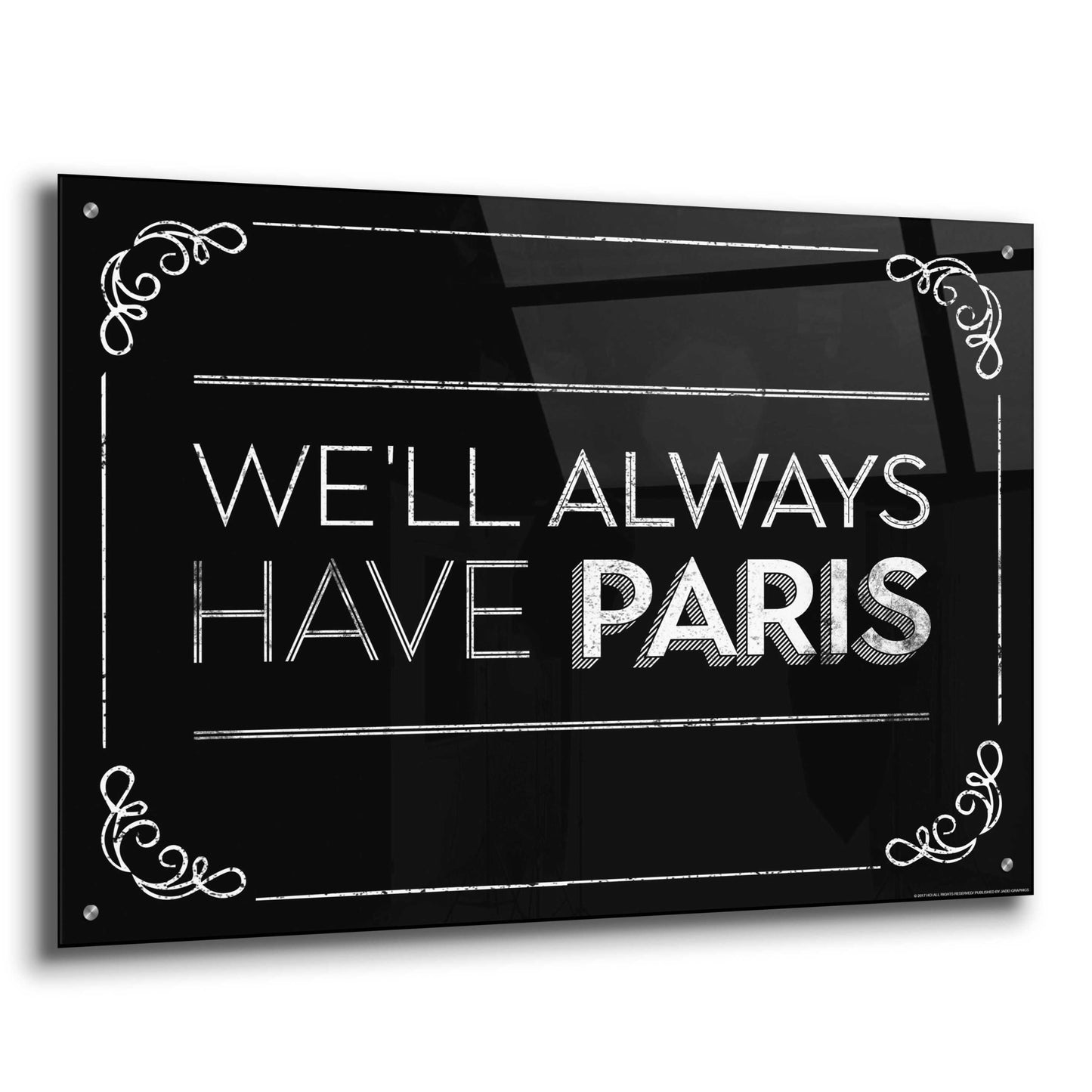 Epic Art 'Have Paris' by JJ Brando, Acrylic Glass Wall Art,36x24