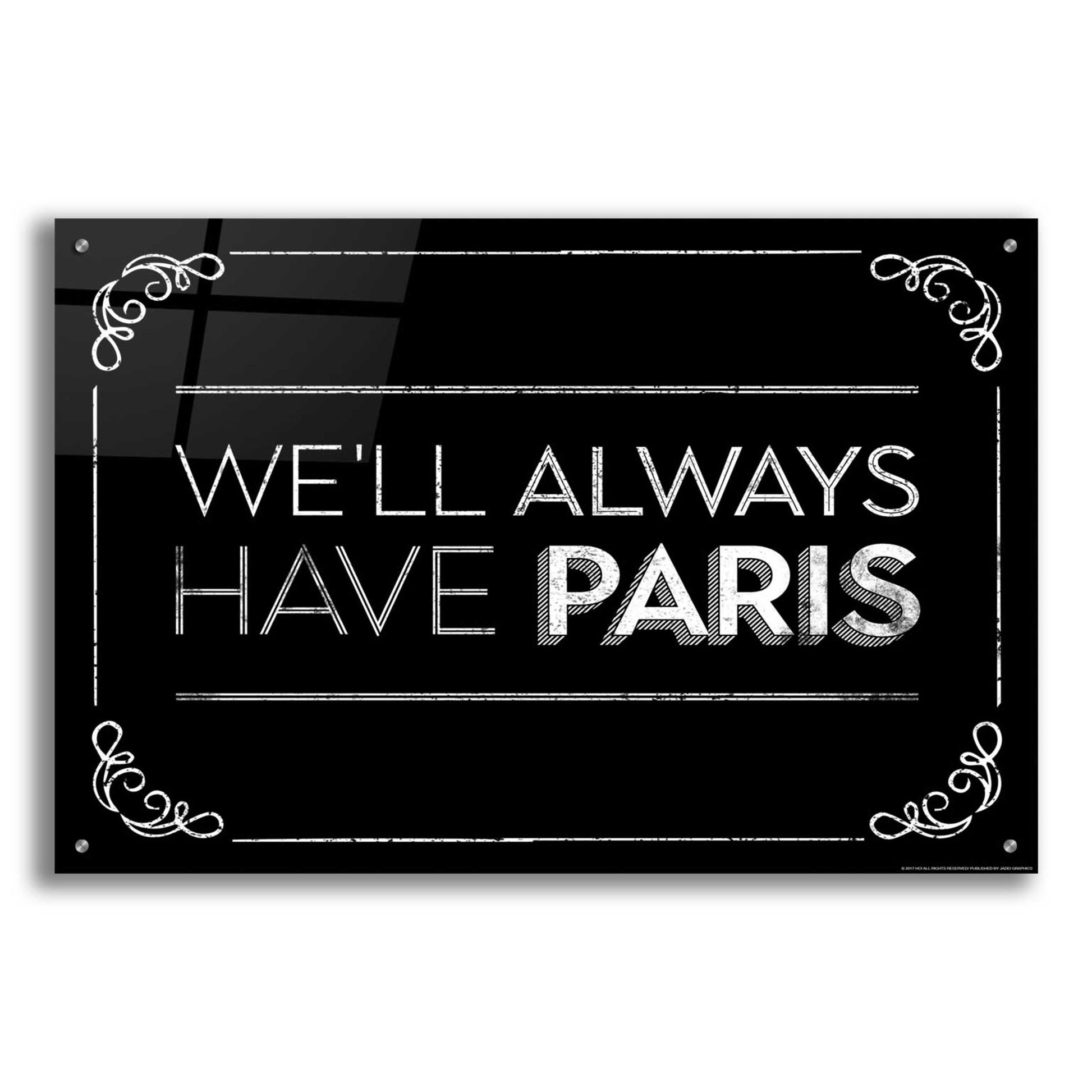 Epic Art 'Have Paris' by JJ Brando, Acrylic Glass Wall Art,36x24